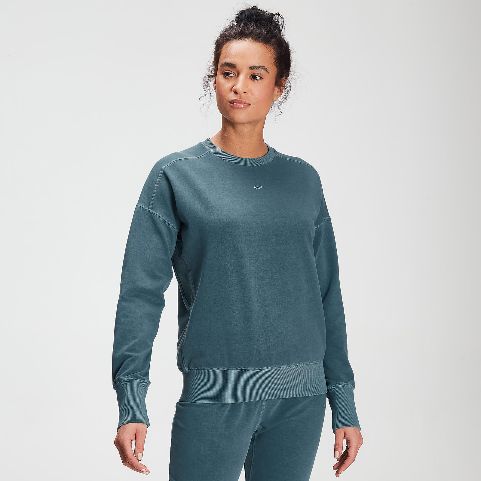

MP Women's Raw Training Washed Crew Sweat - Deep Sea Blue - XXL
