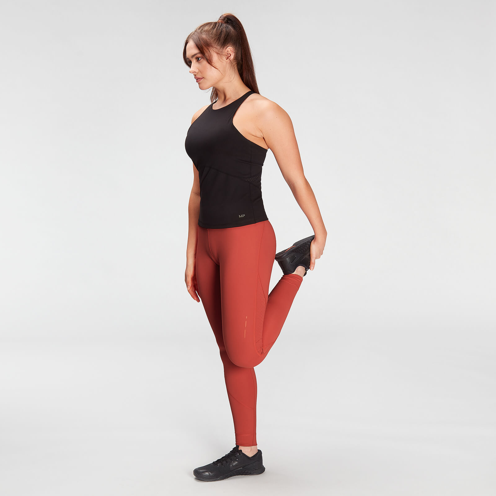 5056379517927 - Damen Power Ultra Leggings — Warmes Rot - M