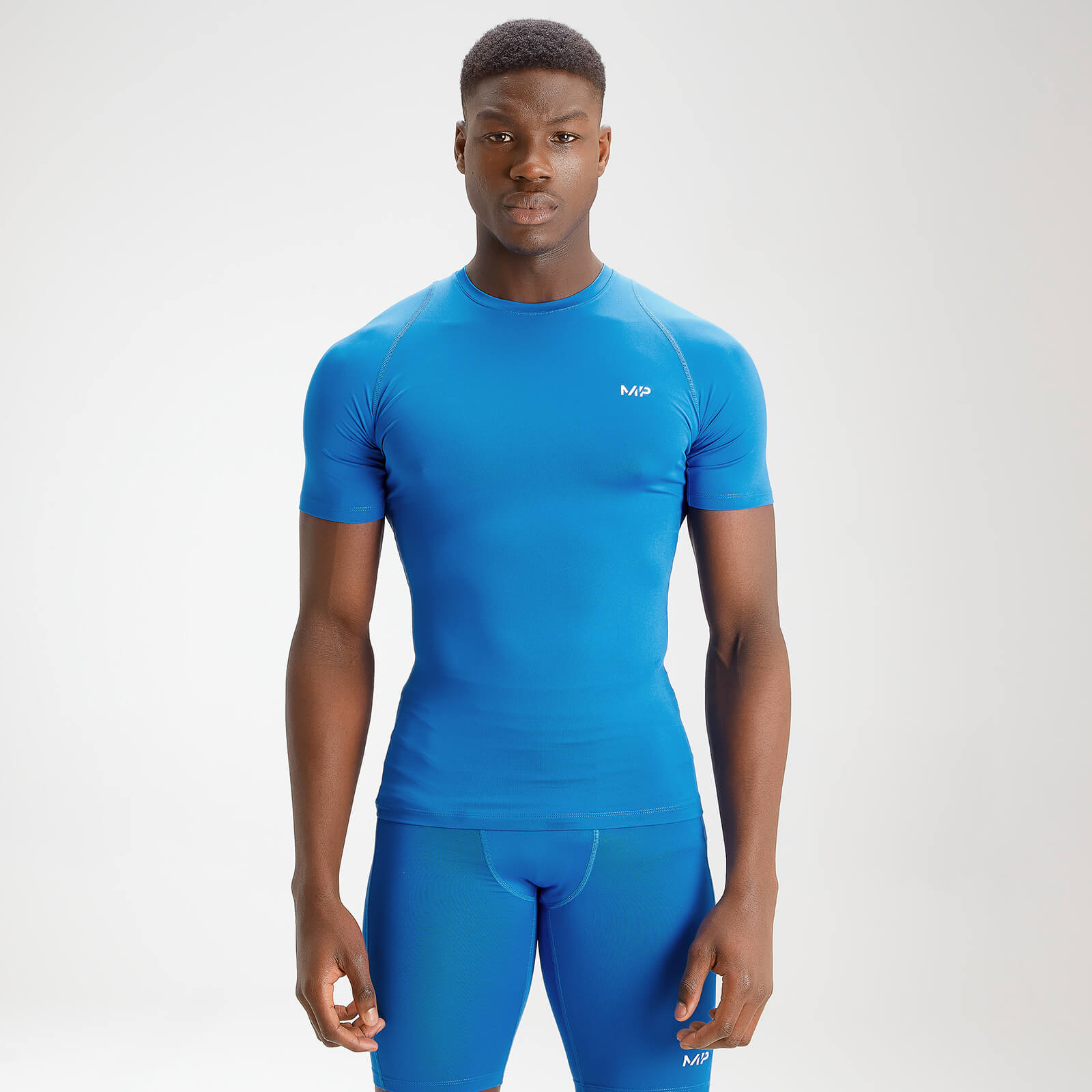 MP Men's Essentials Base Layer Short Sleeve Top - True Blue - XXL