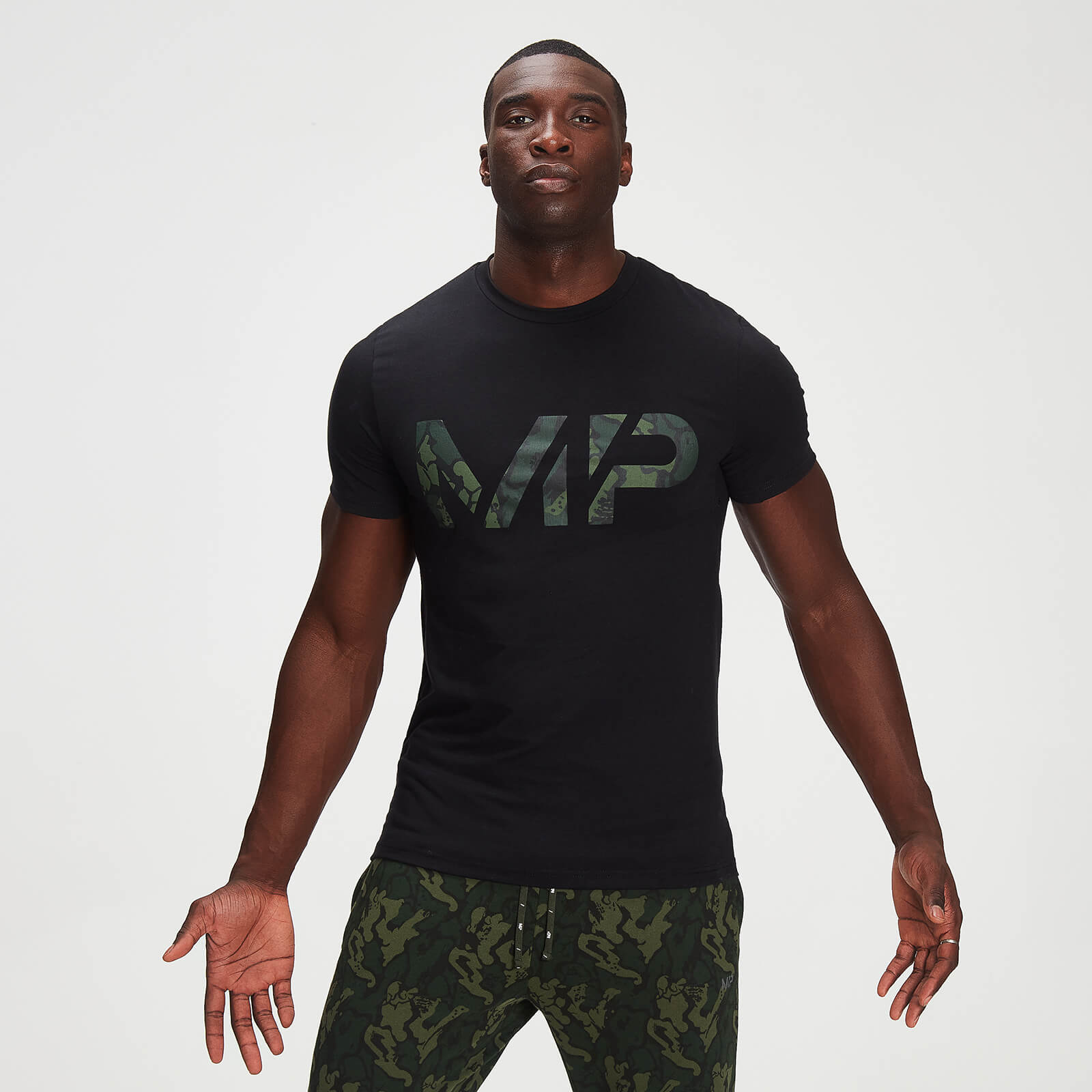 T-shirt à imprimé camouflage MP Adapt drirelease® pour hommes – Noir - XS