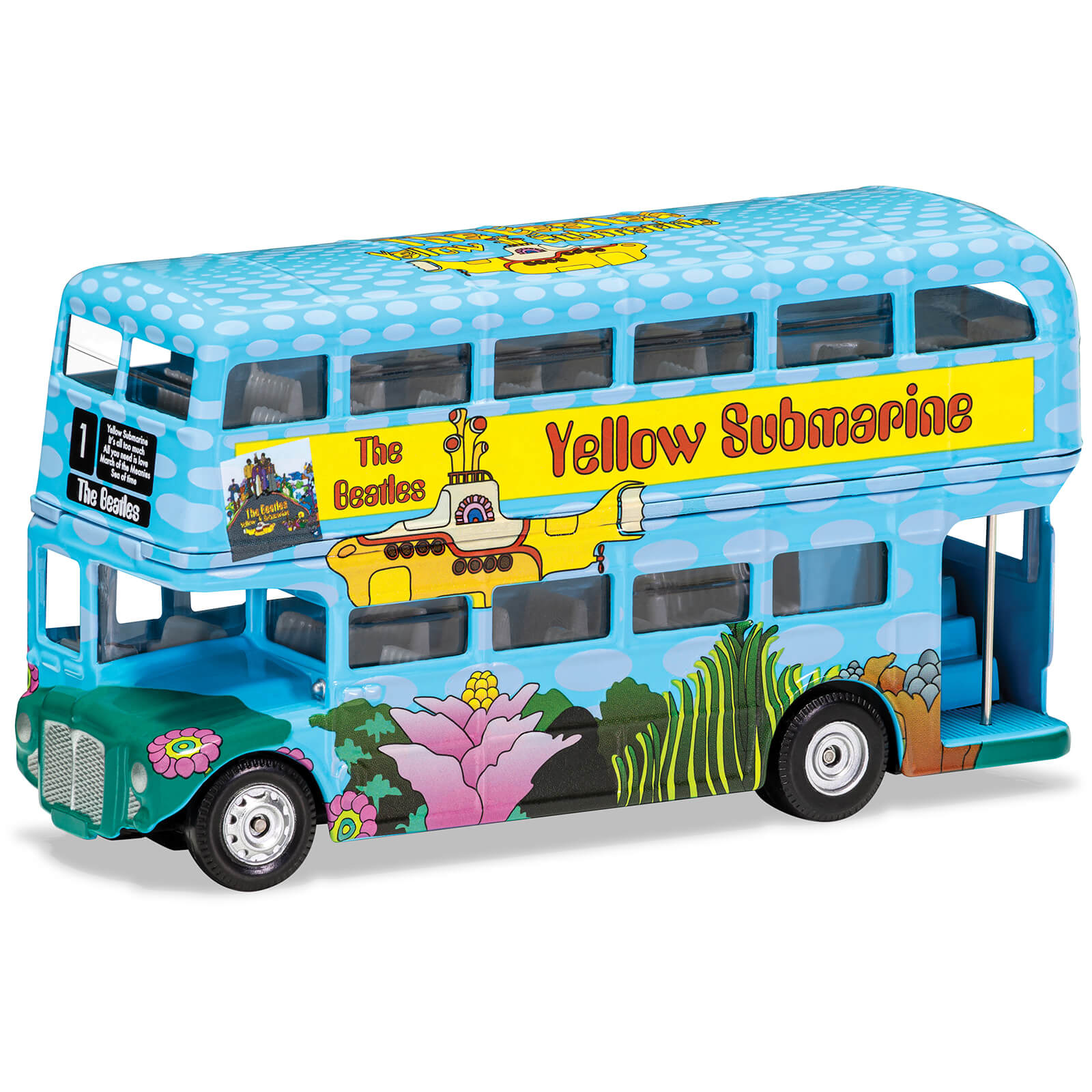 The Beatles London Bus Yellow Submarine Model Set - Scale 1:64