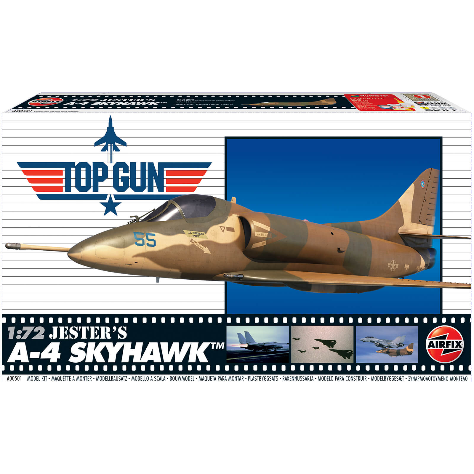 Top Gun Jester's A-4 Skyhawk Plastic Model Kit - Scale 1:72