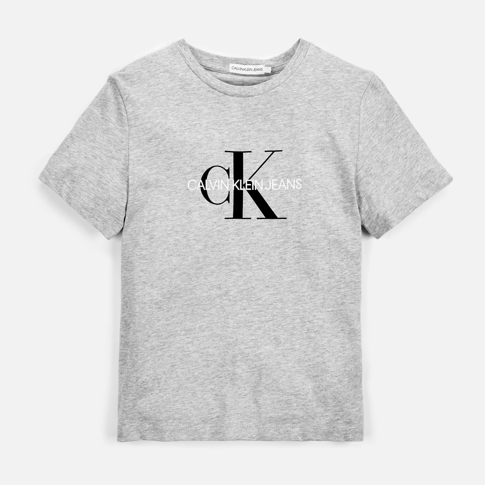 Calvin Klein Monogram Logo T-Shirt - Light Grey - 6-7 Years