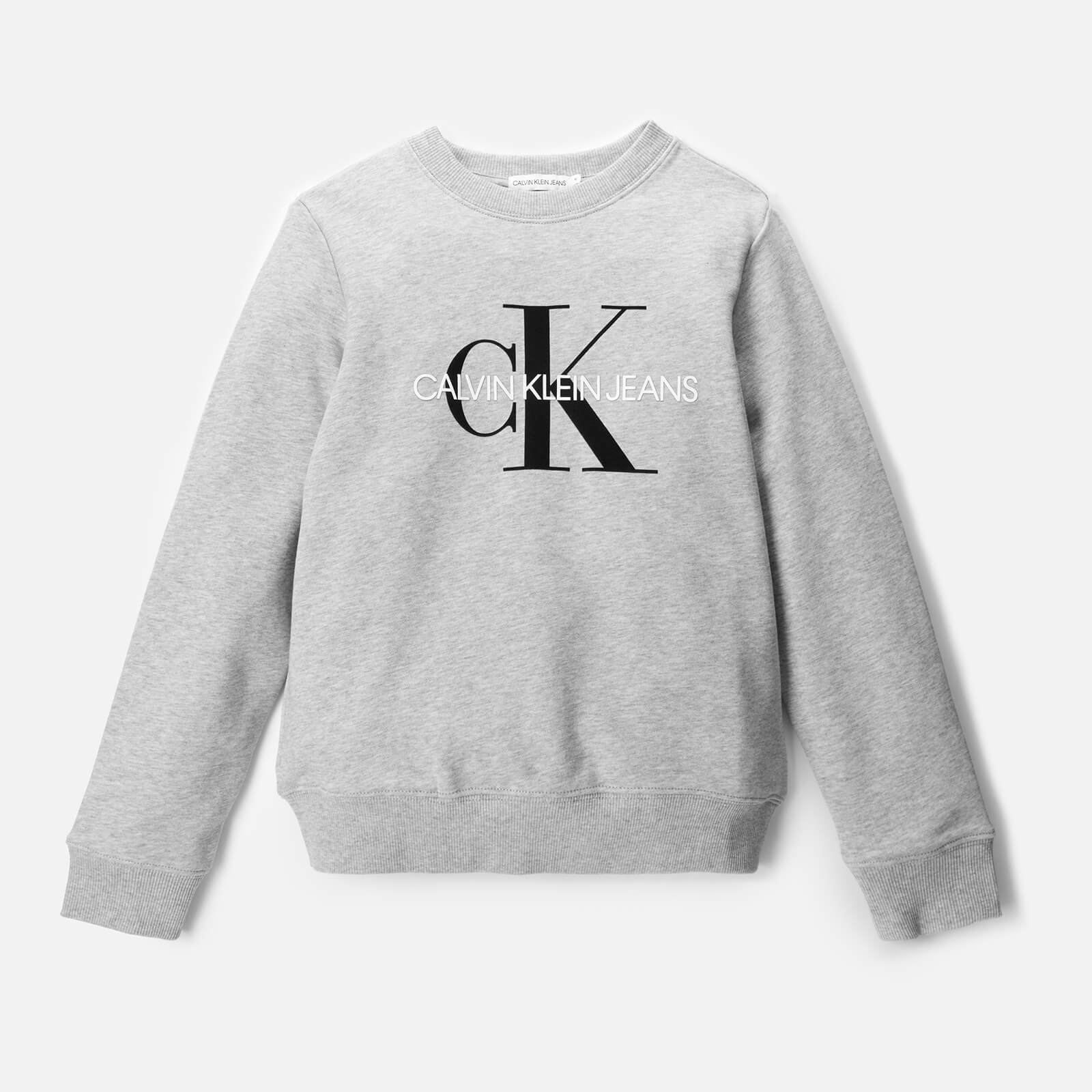 Calvin Klein Monogram Logo Sweatshirt - Light Grey - 8-9 Years