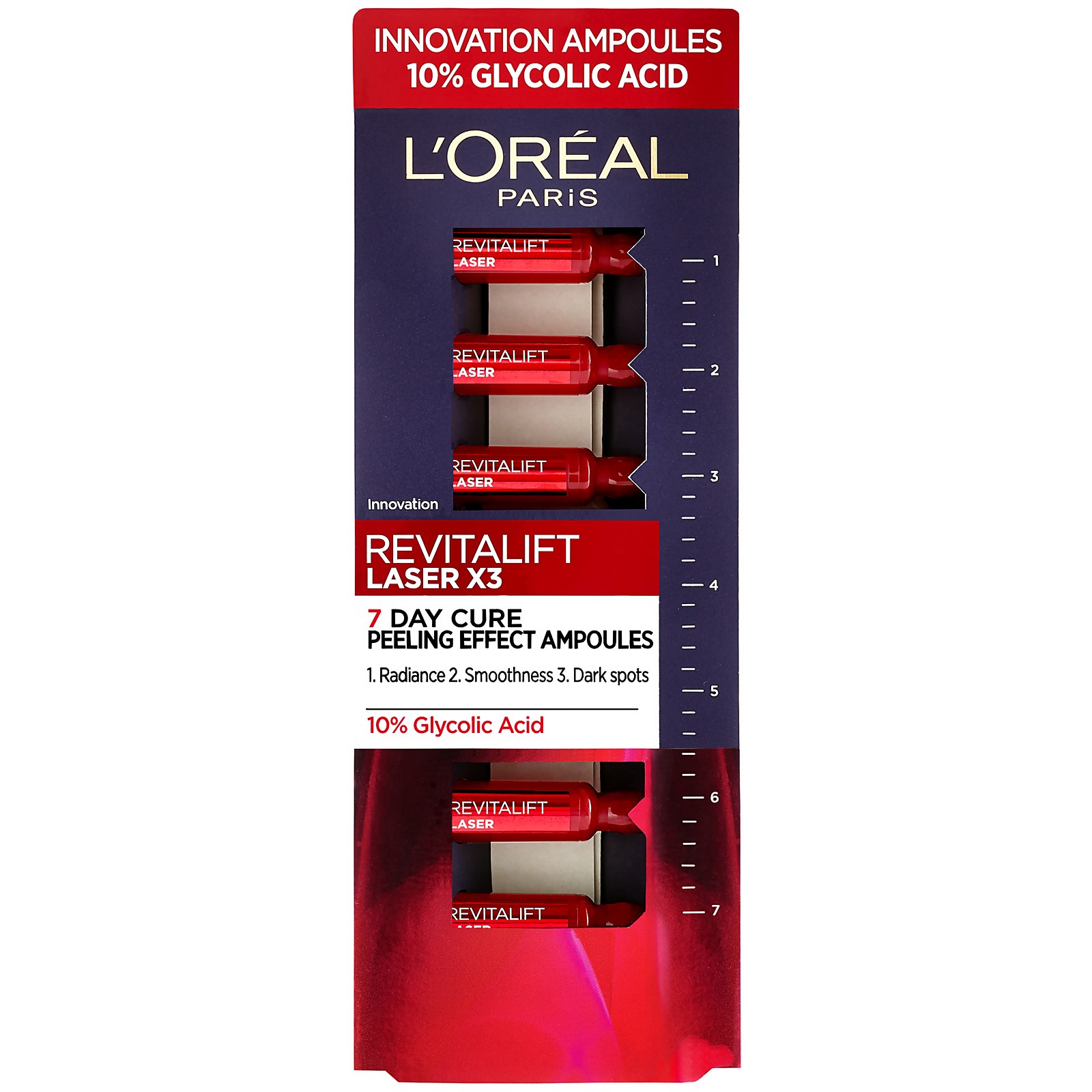 L’Oréal Paris Revitalift Laser X3 7 Day Cure Peeling Effect Ampoules (7 x 1.3ml)