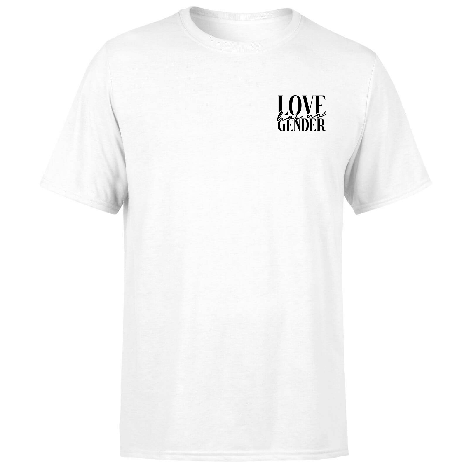 Miss Greedy Love Has No Gender Women's Embroidered T-Shirt - White - XL - White