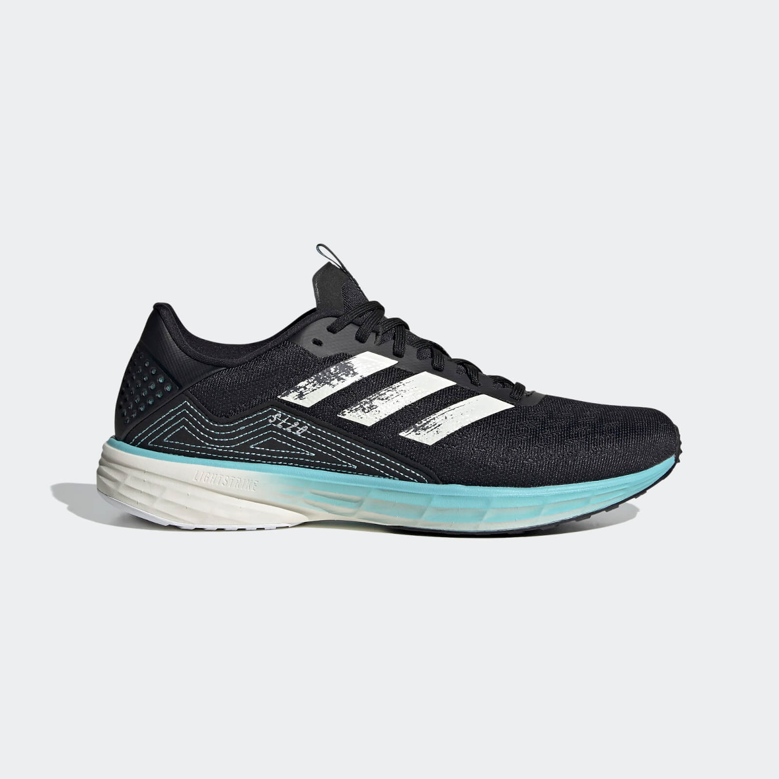 adidas SL20 PrimeBlue Running Shoes - Core Black/Chalk White/Blue Spirit - US 7.5/UK 7