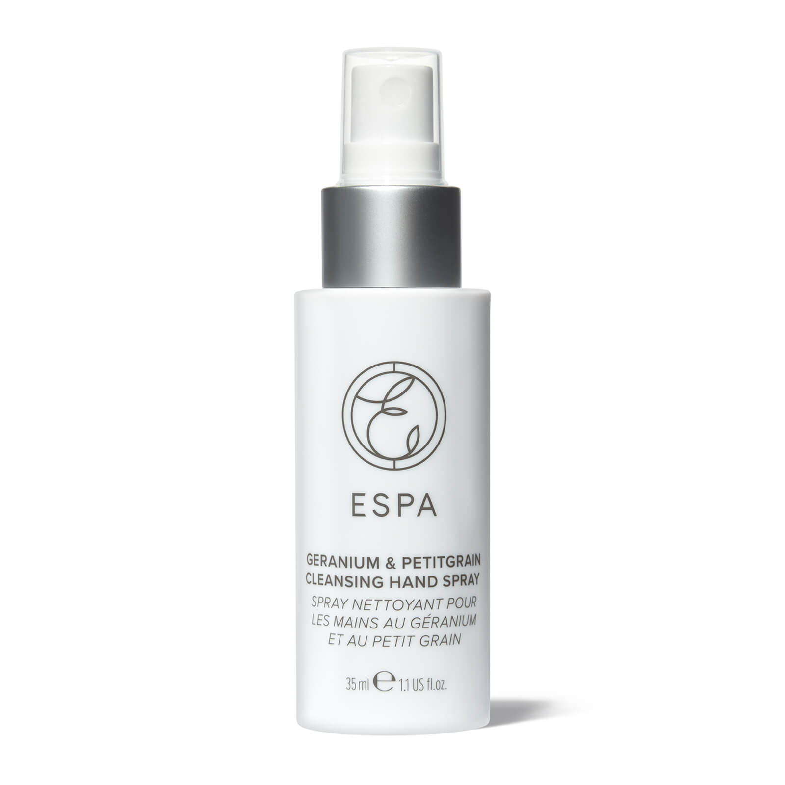 Espa Essentials Cleansing Hand Spray: Geranium & Petitgrain 40ml In White