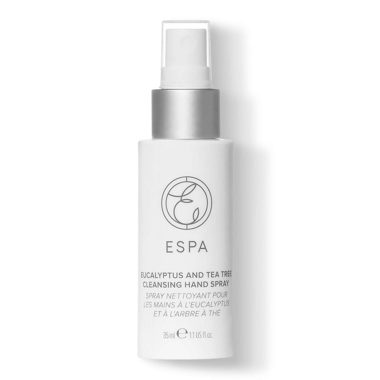 Espa Essentials Cleansing Hand Spray: Eucalyptus And Tea Tree 35ml In White