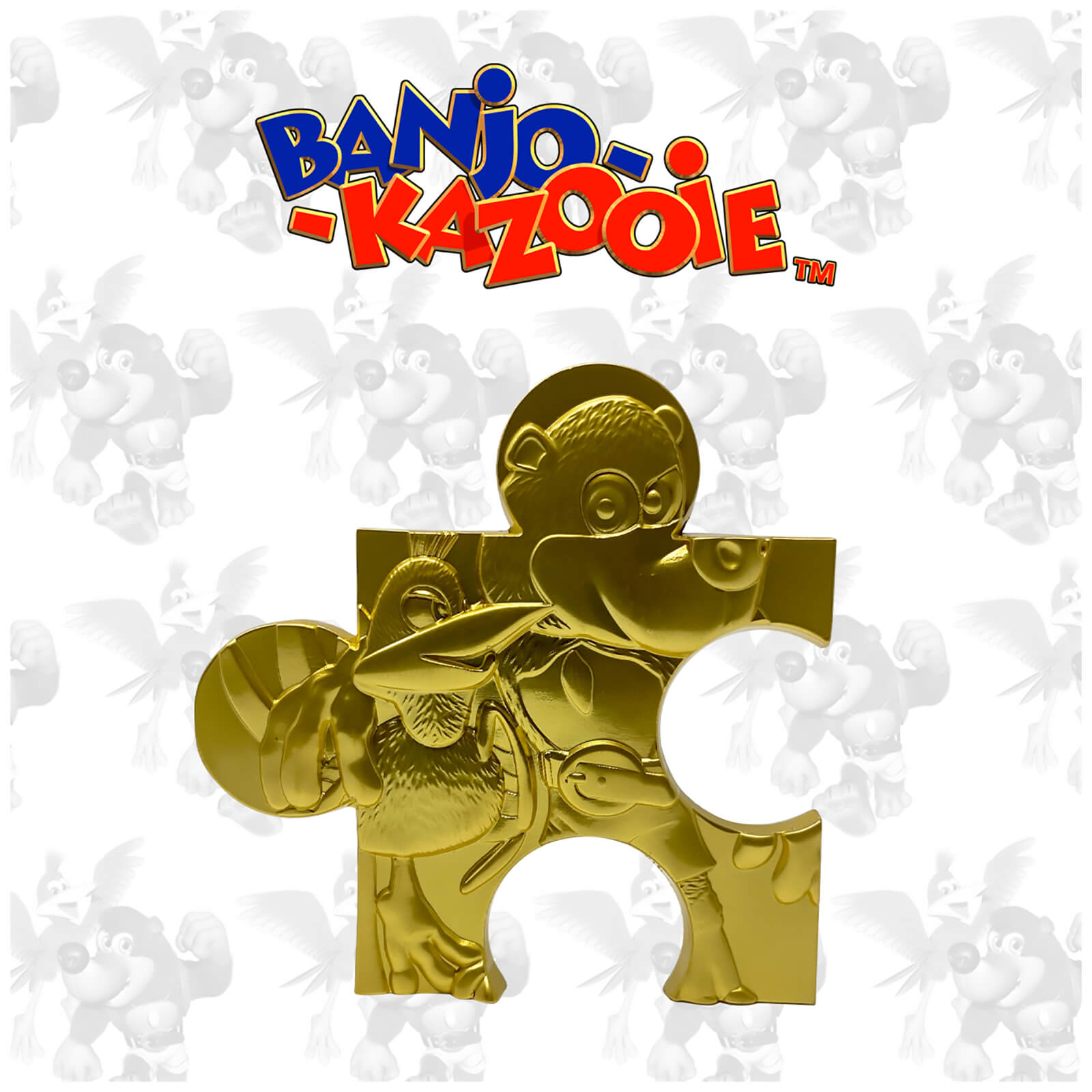 Image of Banjo Kazooie Limited Edition 24K Gold plated Jigsaw Piece - Jiggy (Rare Store)