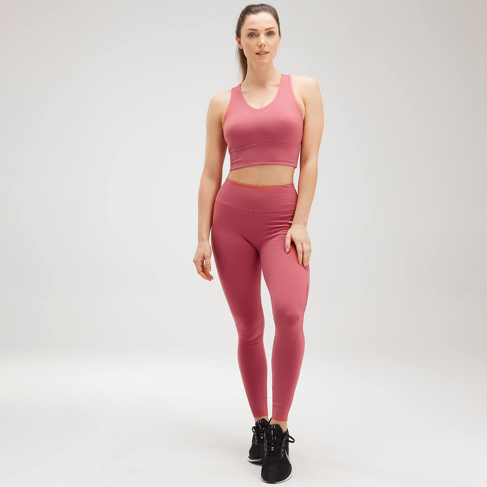 5056379562989 - Womens Power Longline Sports Bra - Berry Pink - XXS