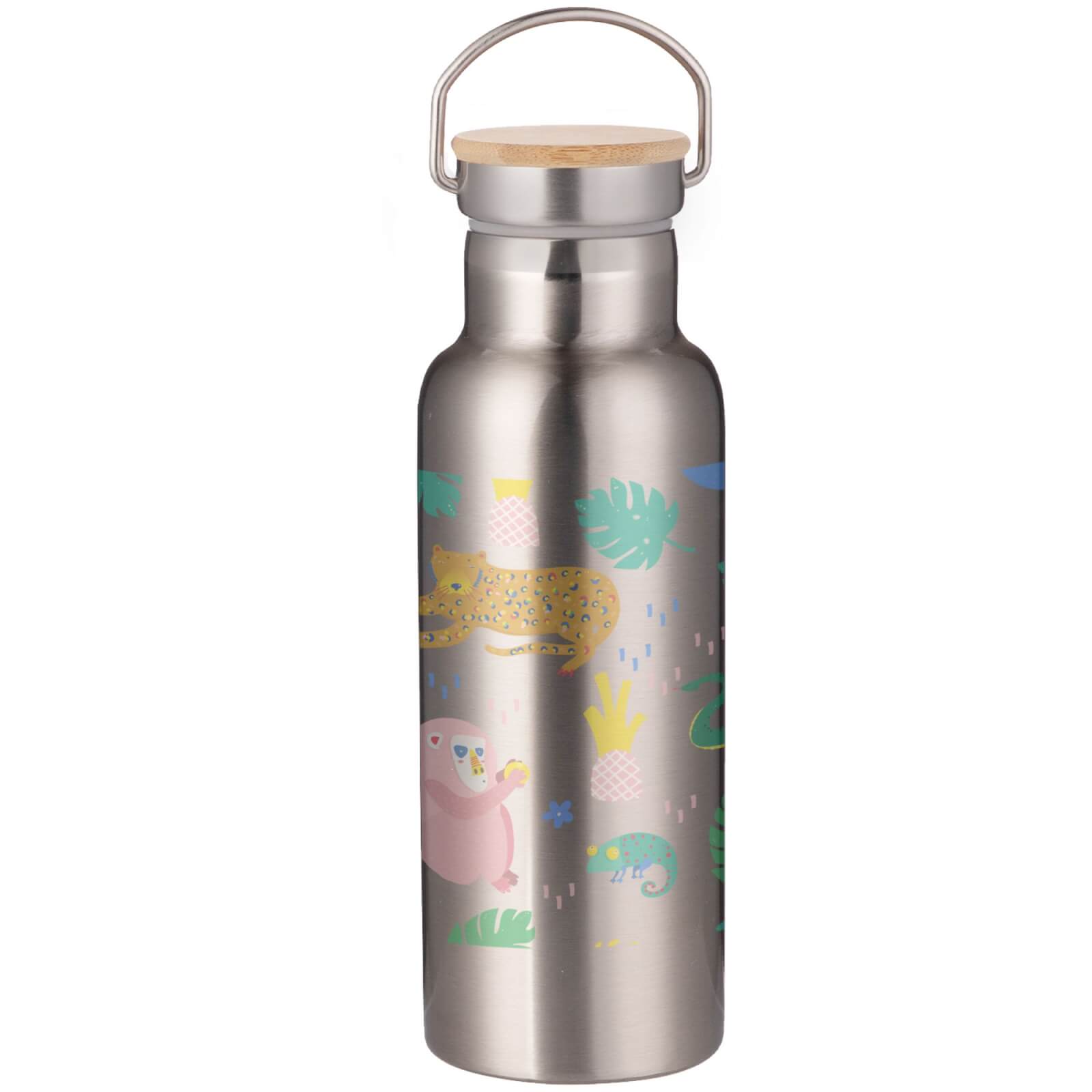 Safari Animals Portable Insulated Water Bottle - Steel