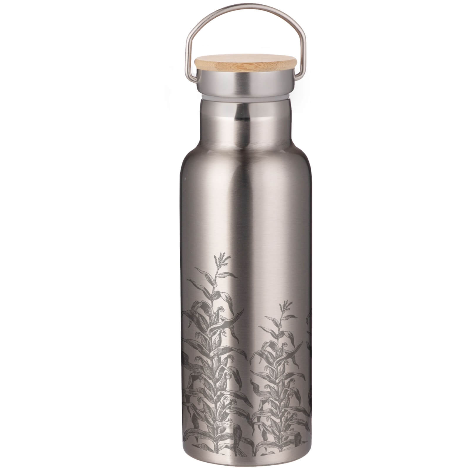Etched Vines Portable Insulated Water Bottle - Steel