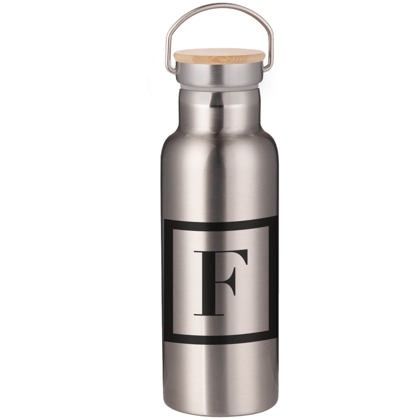 Boxed F Portable Insulated Water Bottle - Steel