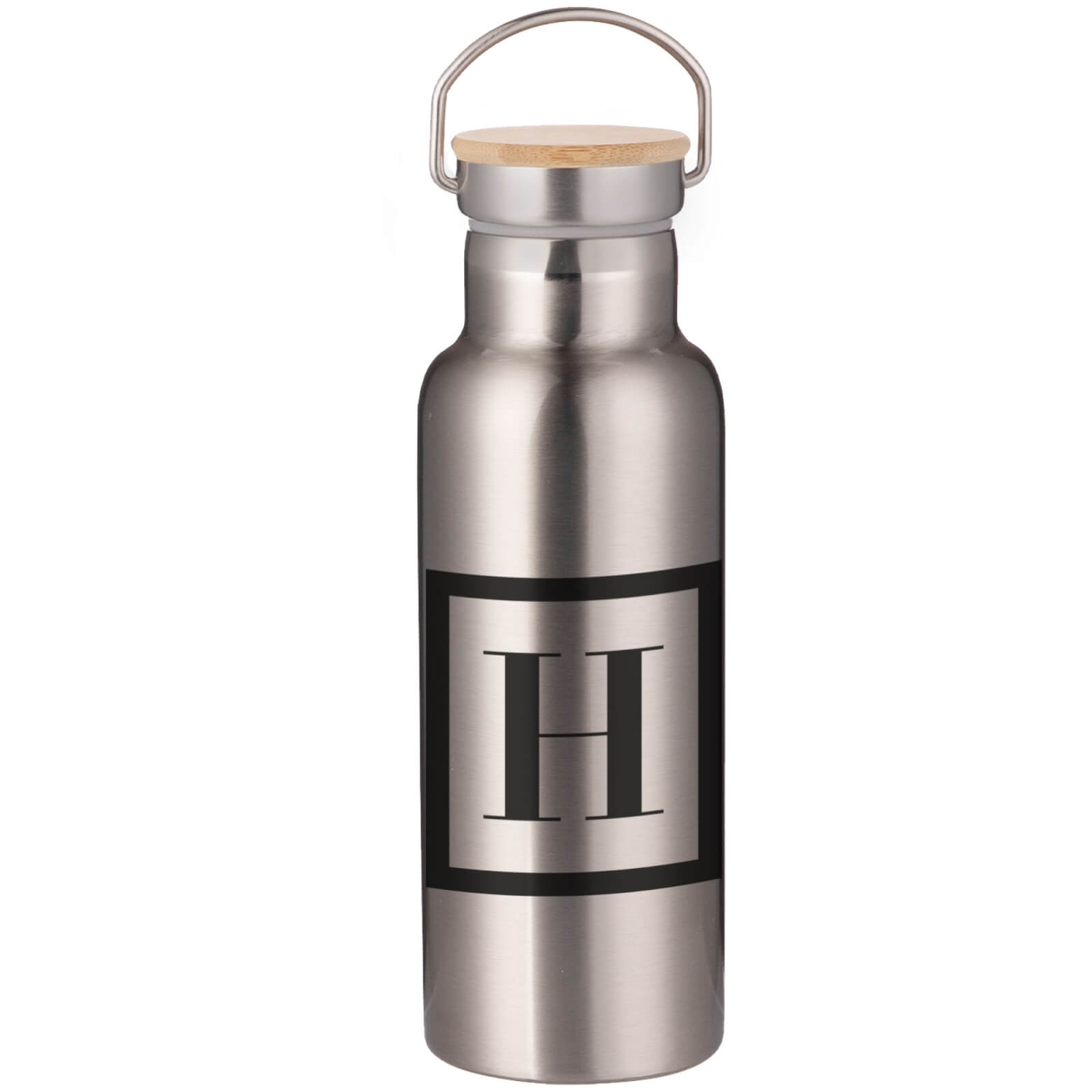Boxed H Portable Insulated Water Bottle - Steel