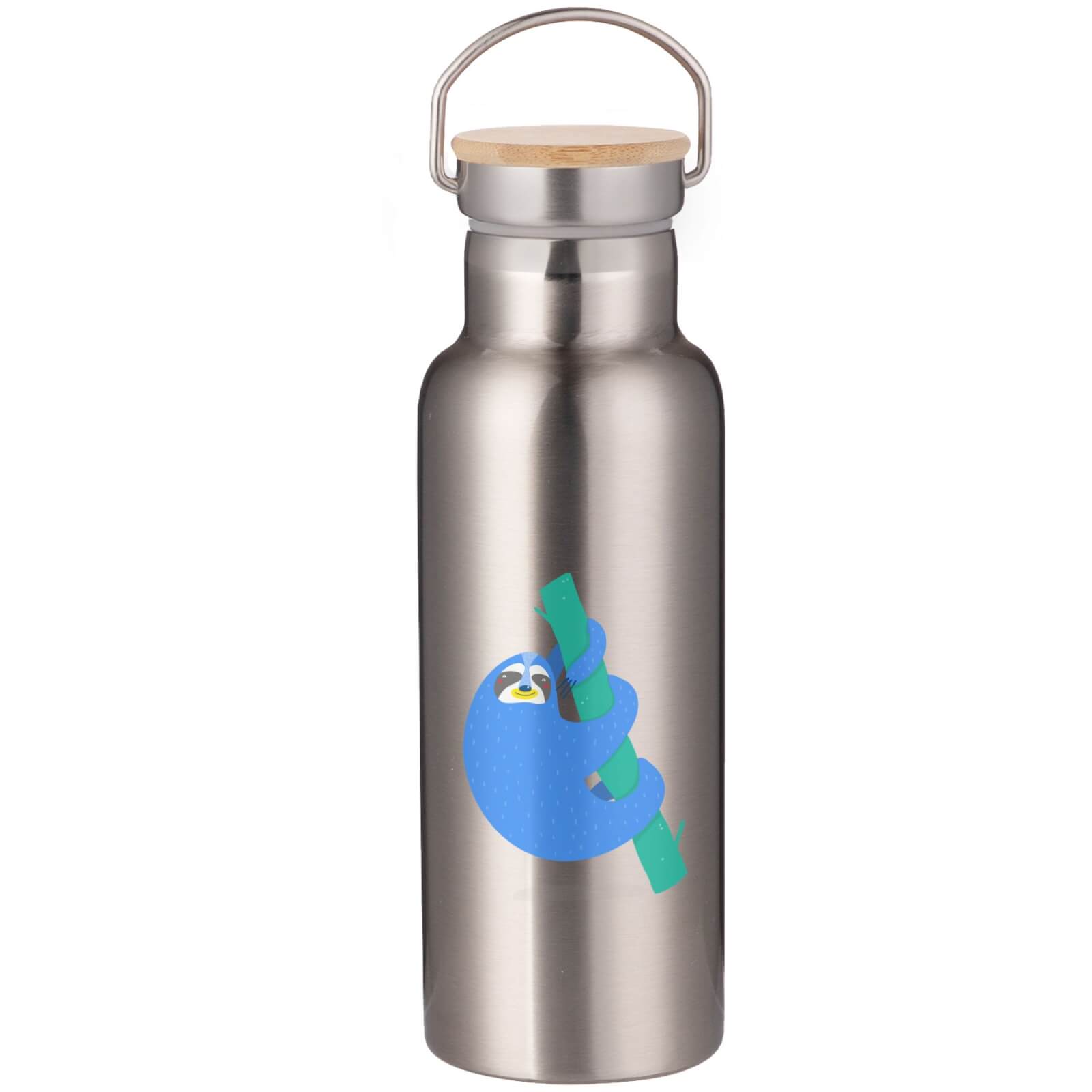 Chilling Sloth Portable Insulated Water Bottle - Steel