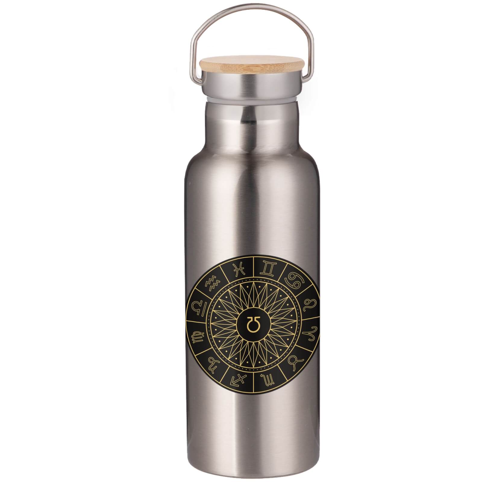 Decorative Horoscopes Portable Insulated Water Bottle - Steel