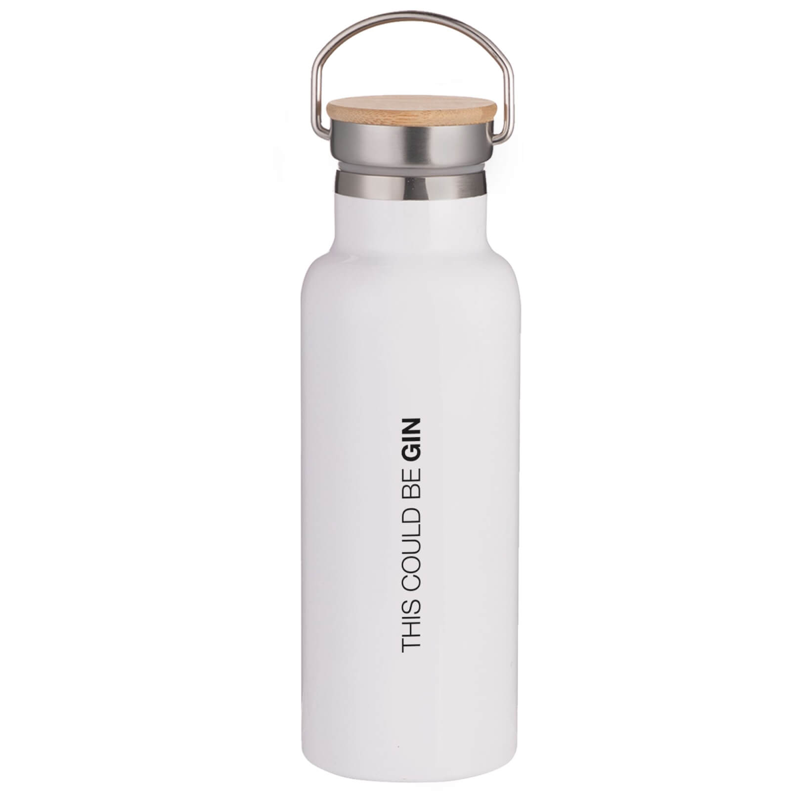 This Could Be Gin Portable Insulated Water Bottle - White