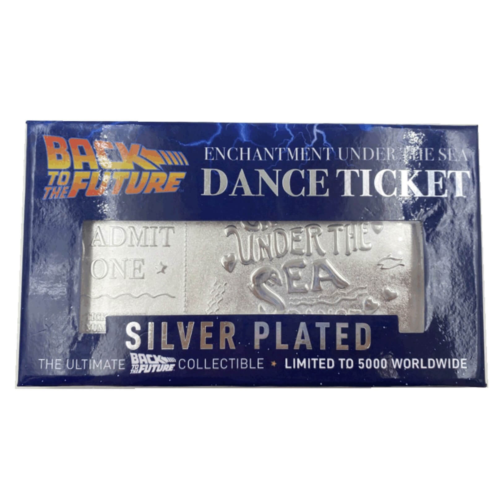 Image of Back to the Future Silver Plated Limited Edition Enchantment Under the Sea Dance Ticket
