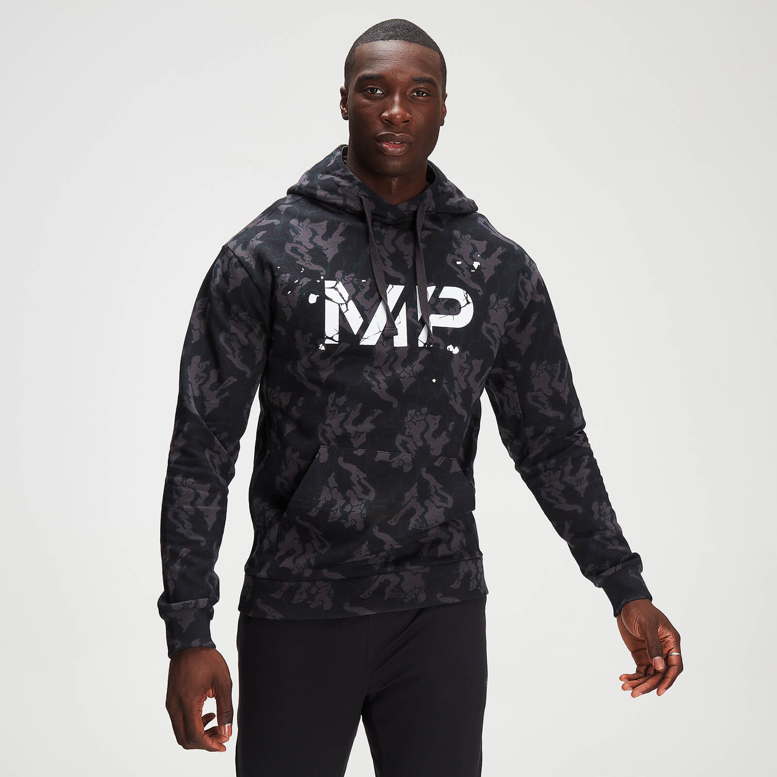 MP Adapt hoodie met camodessin - Zwarte camo - XS