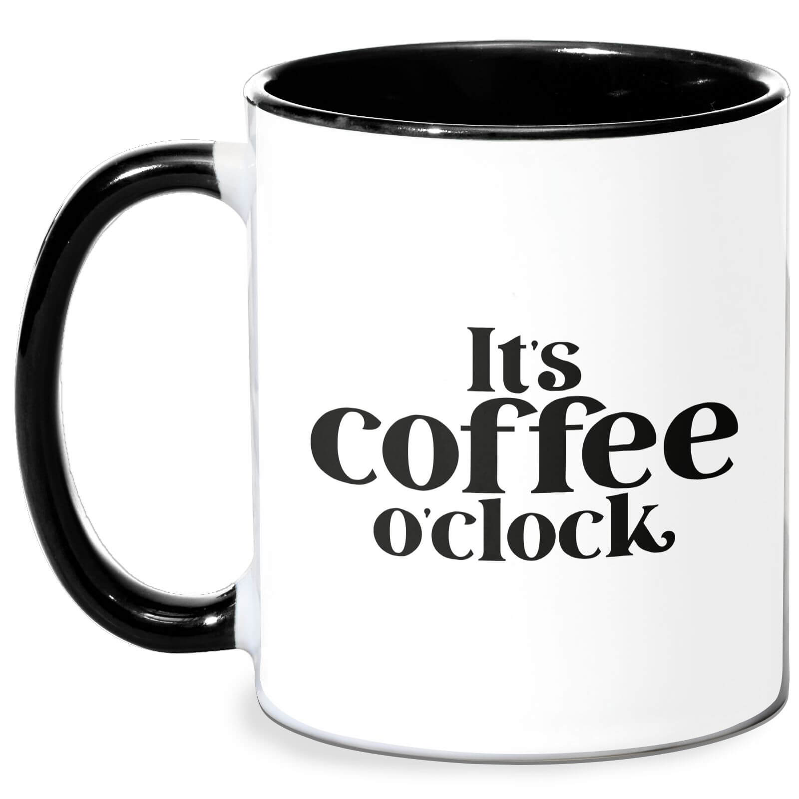 It's Coffee O'Clock Mug - White/Black