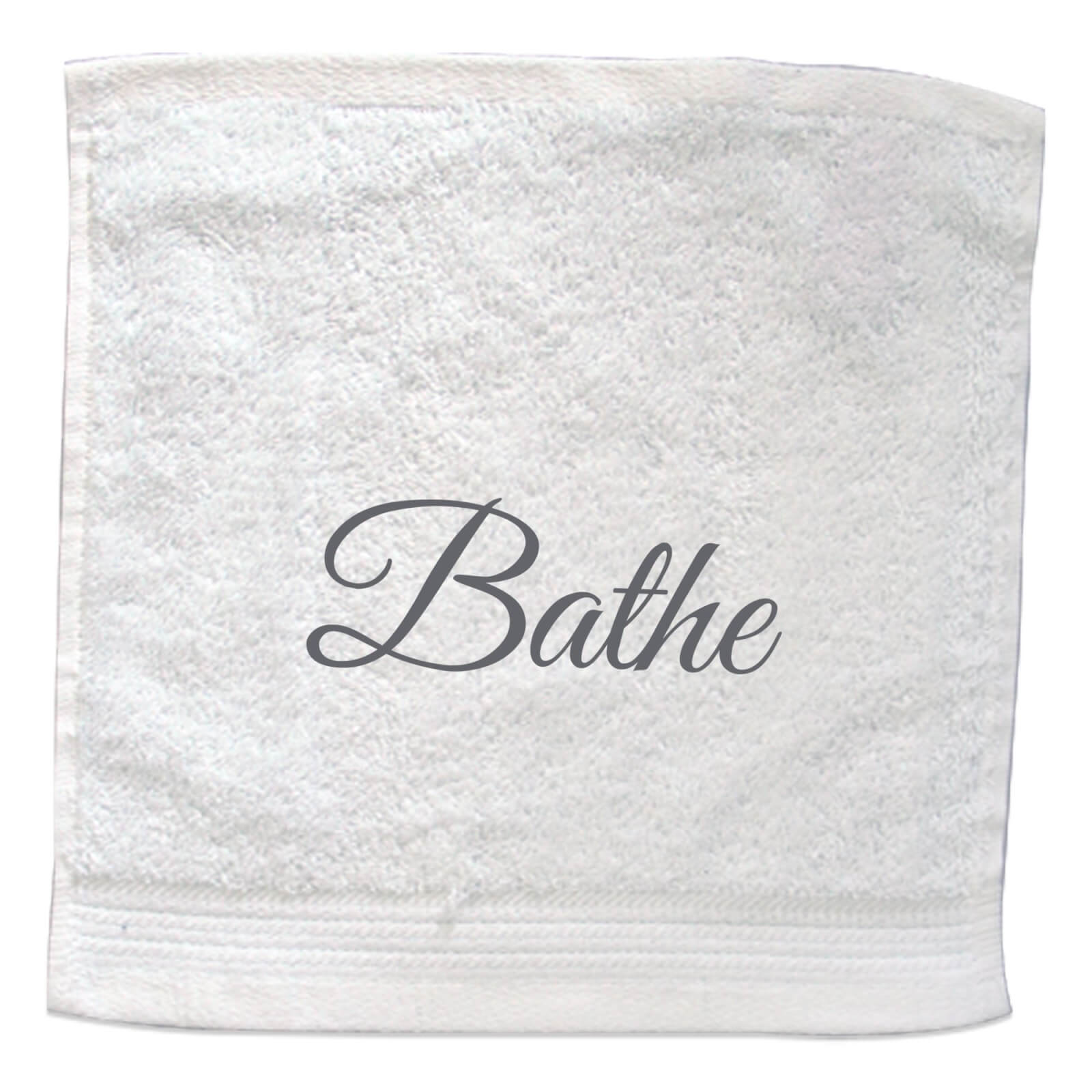 Bathe Embroidered Towel - Face Cloth