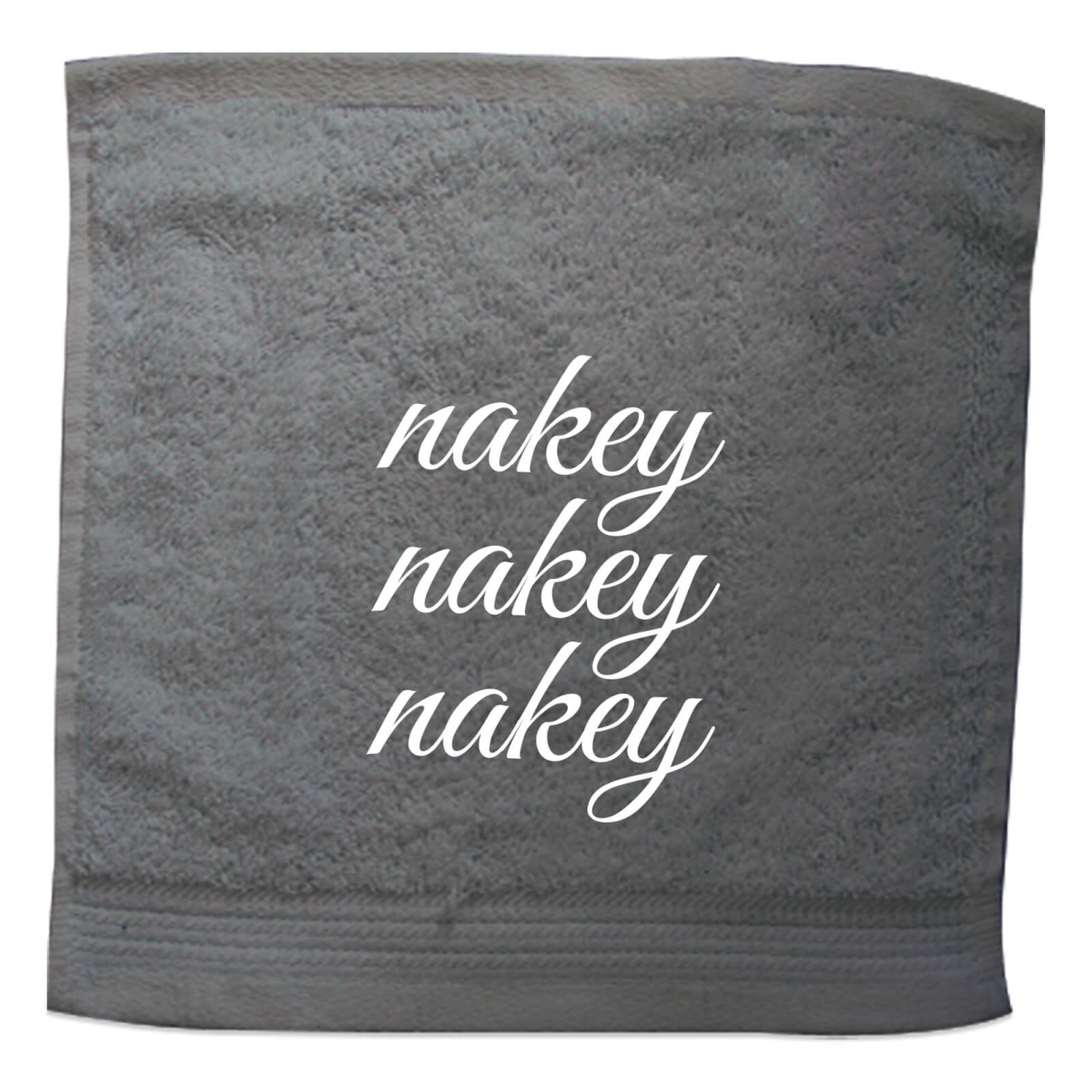 Nakey Nakey Nakey Embroidered Towel - Face Cloth