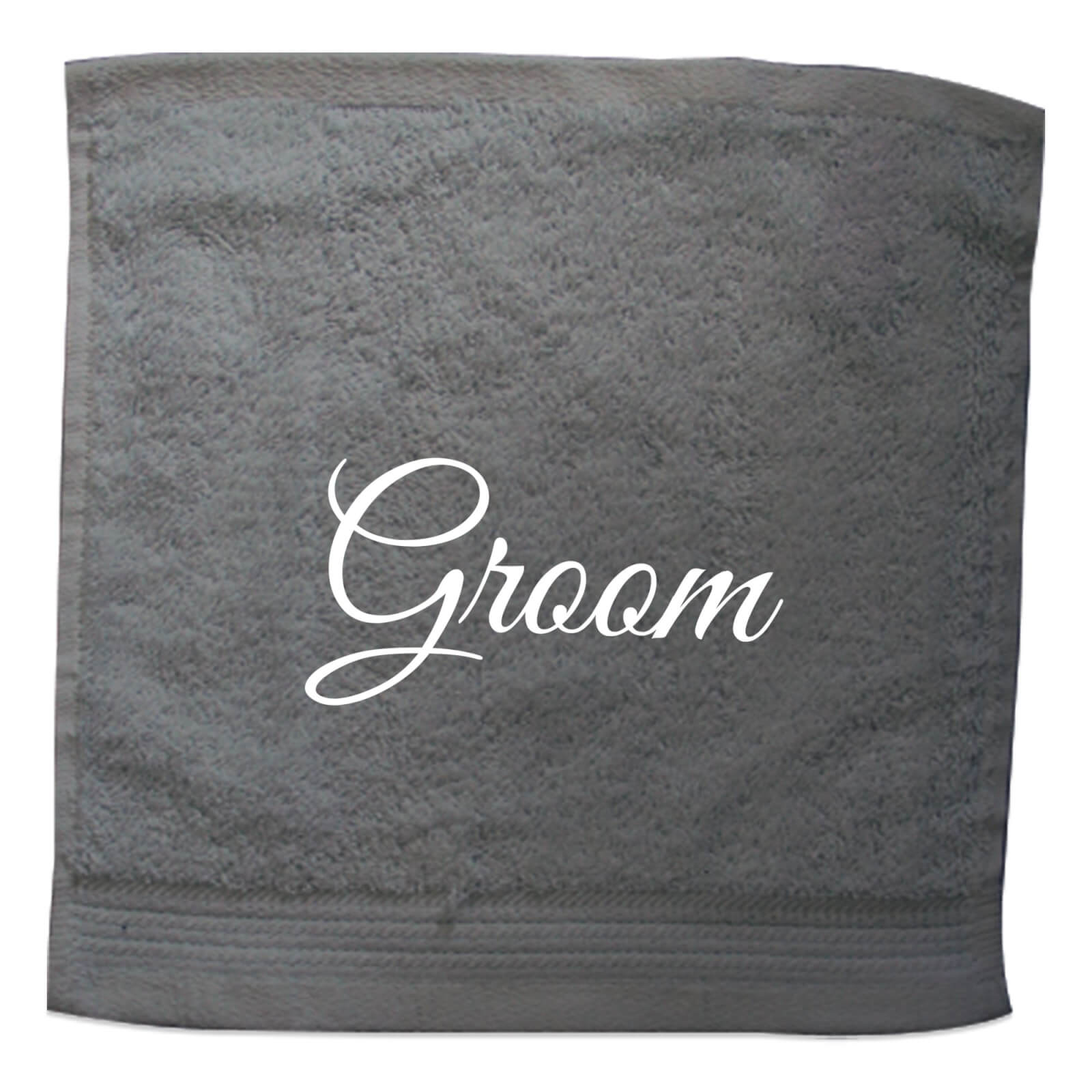 Groom Embroidered Towel - Face Cloth