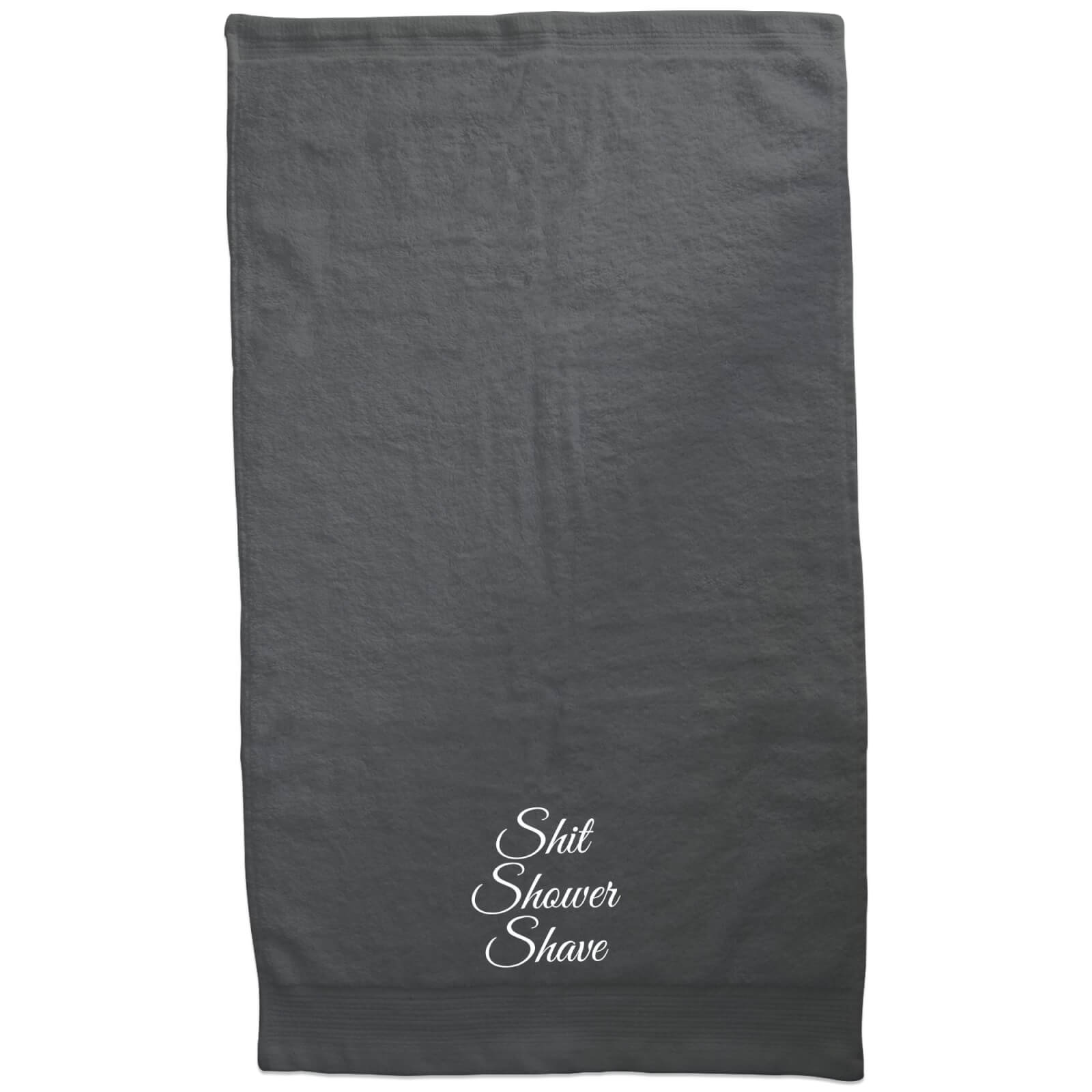 Shit Shower Shave Embroidered Towel - Bath Towel