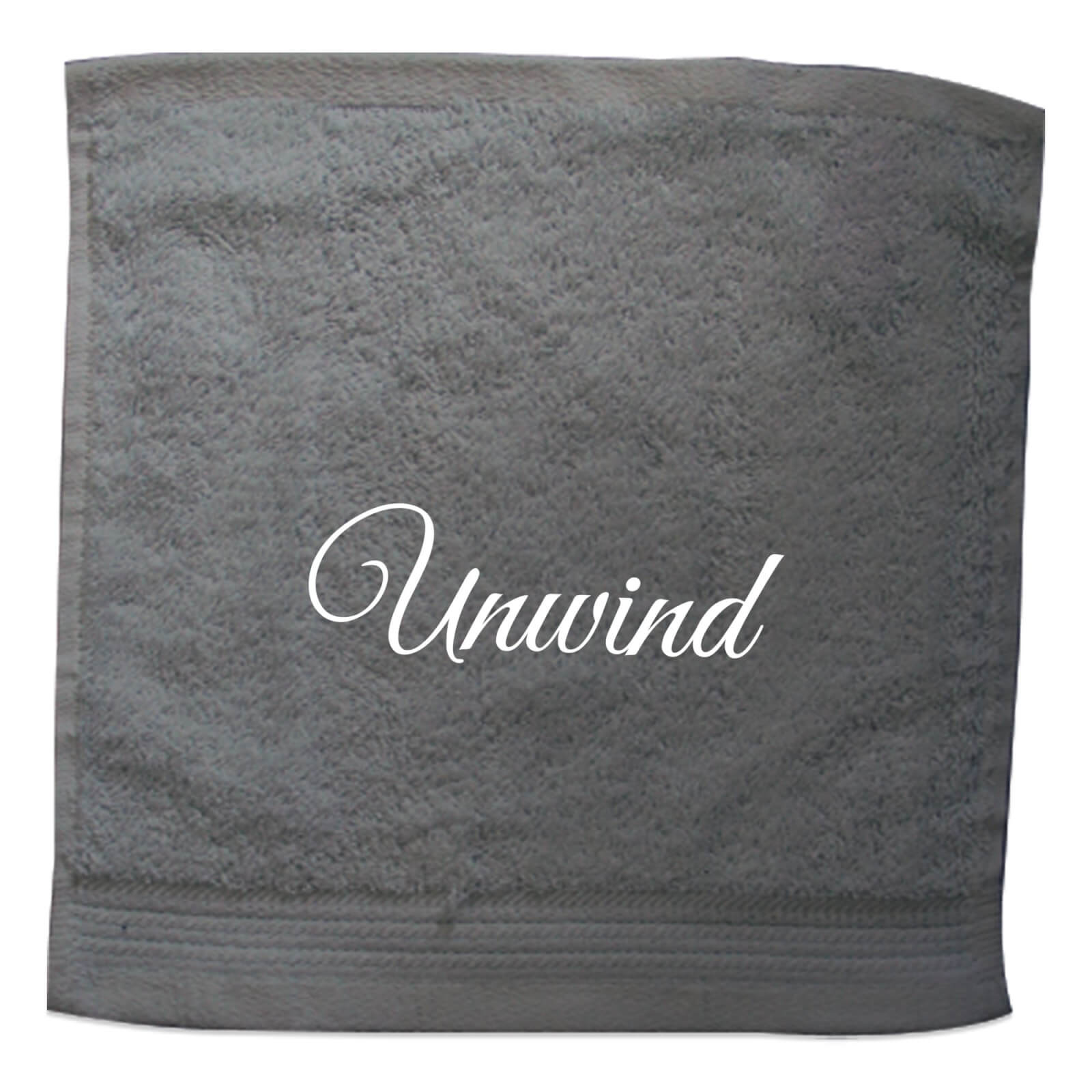 Unwind Embroidered Towel - Face Cloth