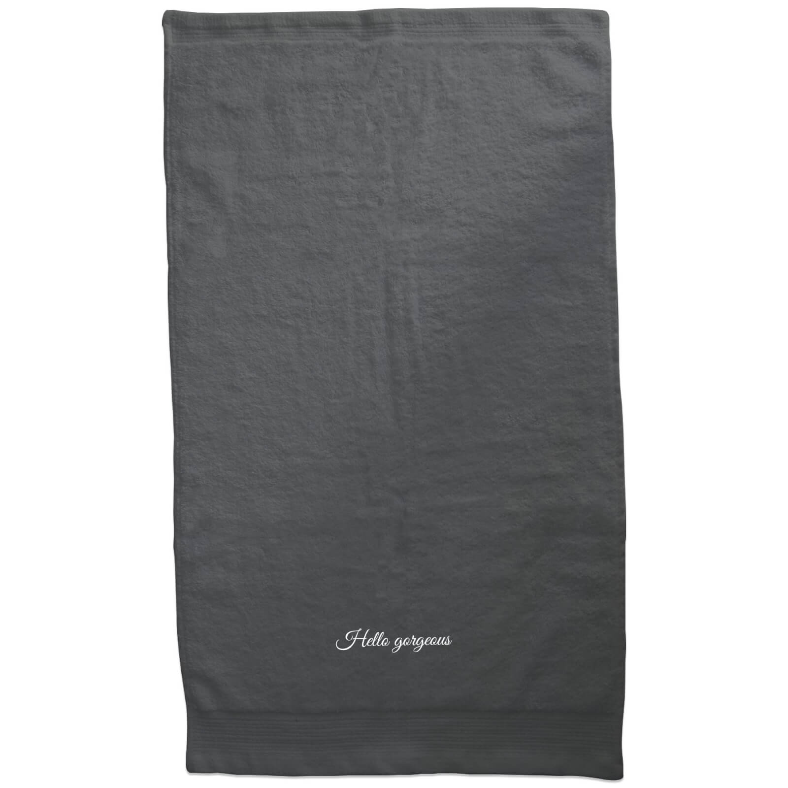 Hello Gorgeous Embroidered Towel - Bath Towel