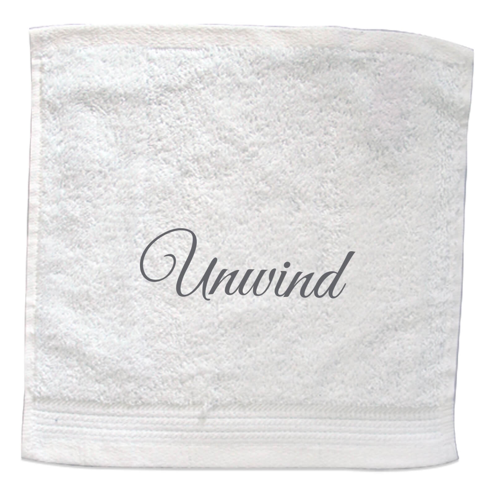 Unwind Embroidered Towel - Face Cloth