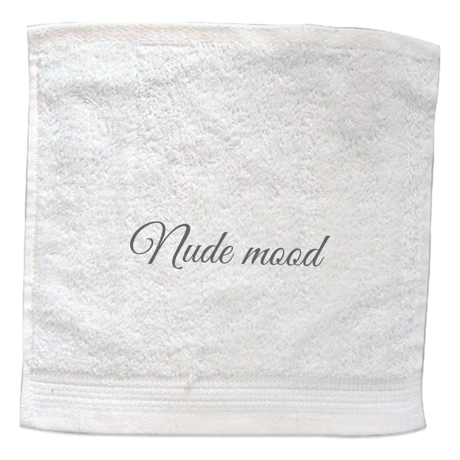 Nude Mood Embroidered Towel - Face Cloth
