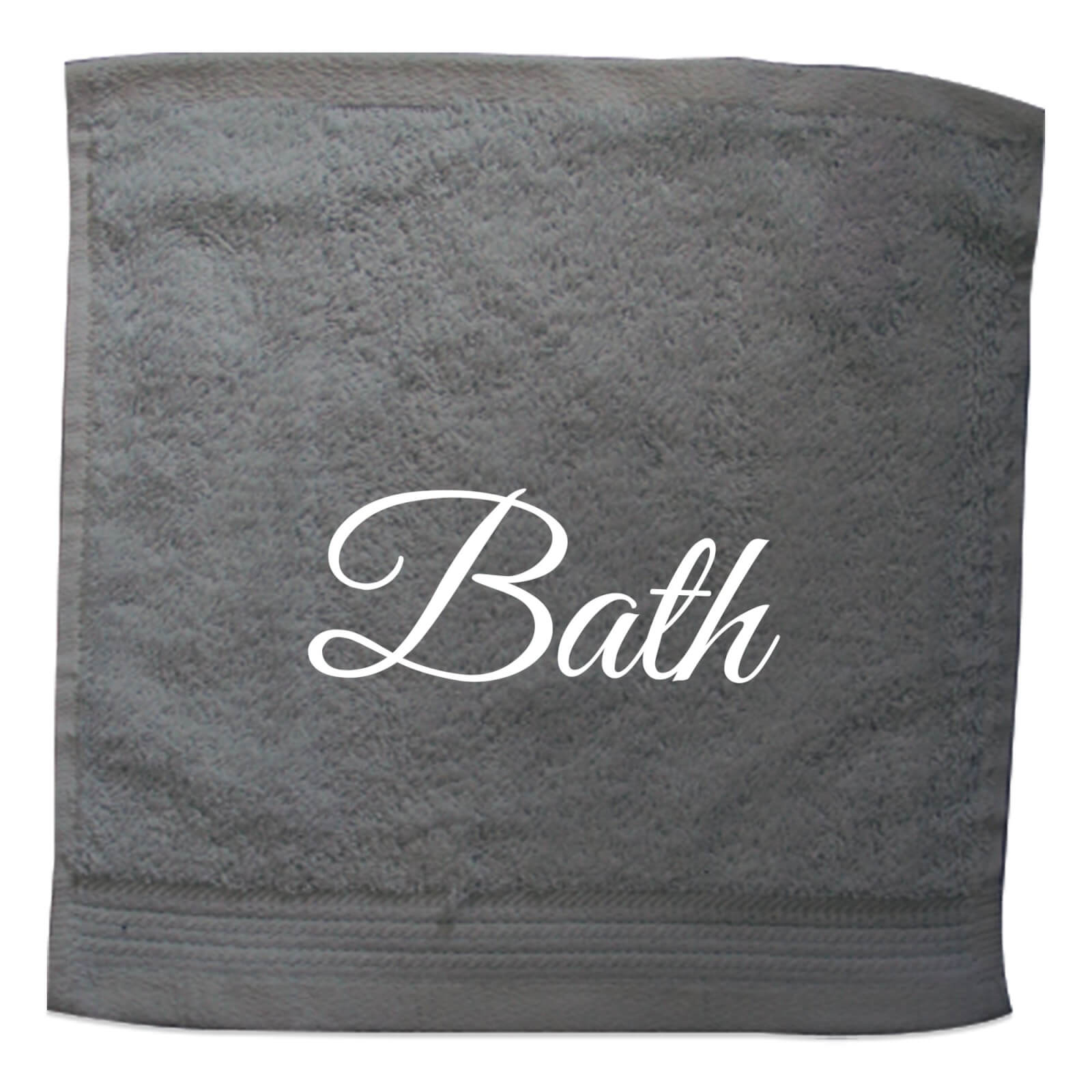 Bath Embroidered Towel - Face Cloth