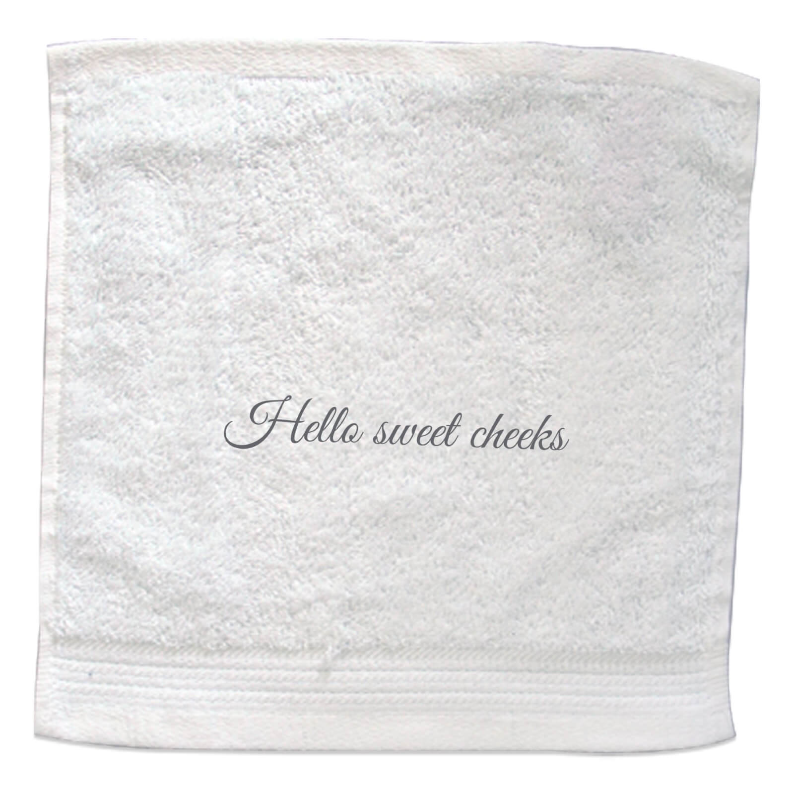 Hello Sweet Cheeks Embroidered Towel - Face Cloth