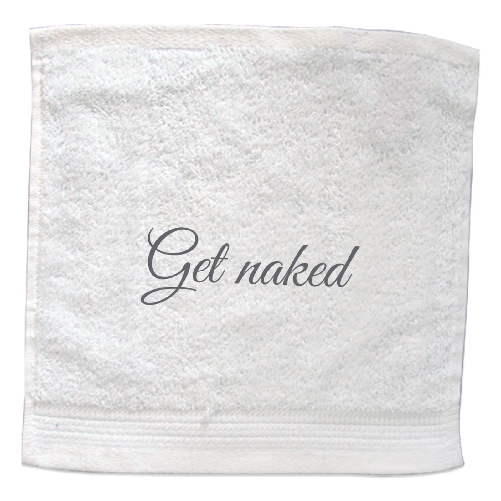 Get Naked Embroidered Towel - Face Cloth
