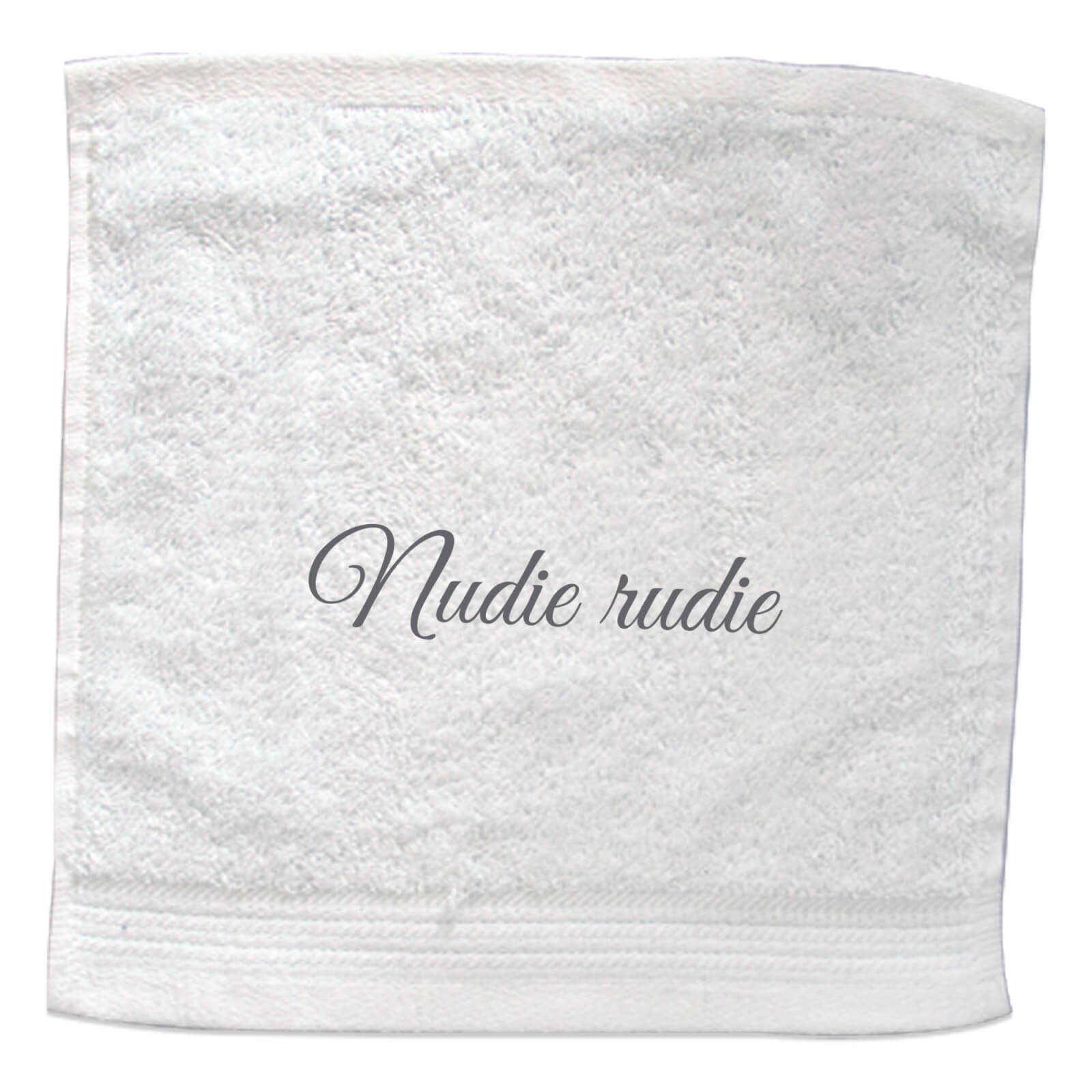 Nudie Rudie Embroidered Towel - Face Cloth