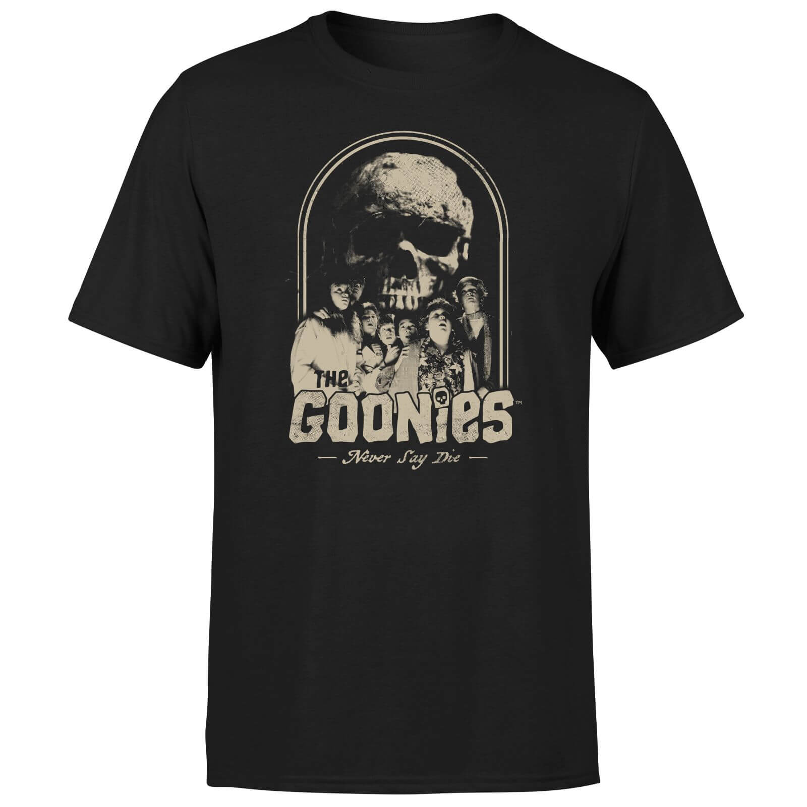 The Goonies Never Say Die Retro Herren T-Shirt – Schwarz – XS – Schwarz