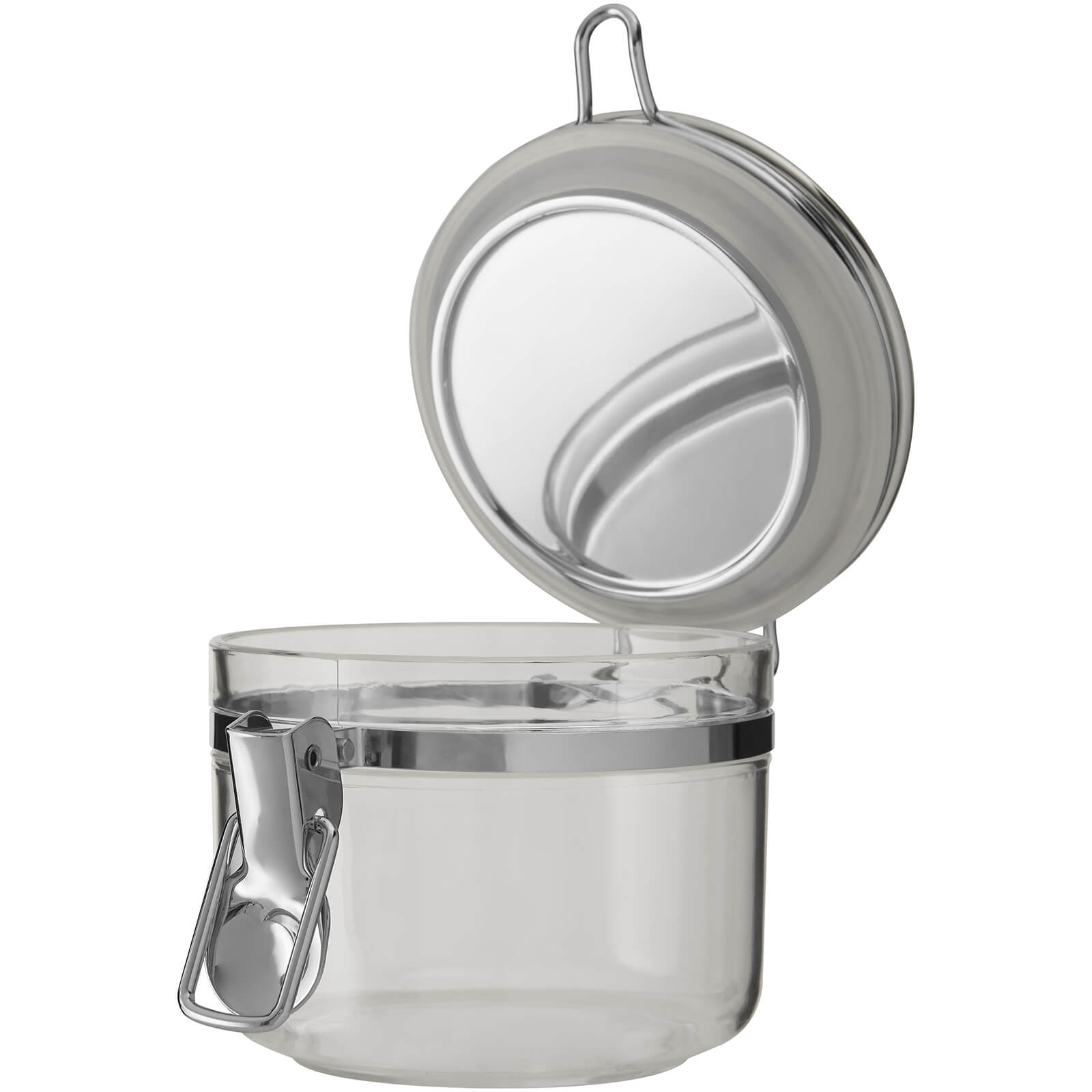 Gozo Round Canister - Silver Finish Lid - Small