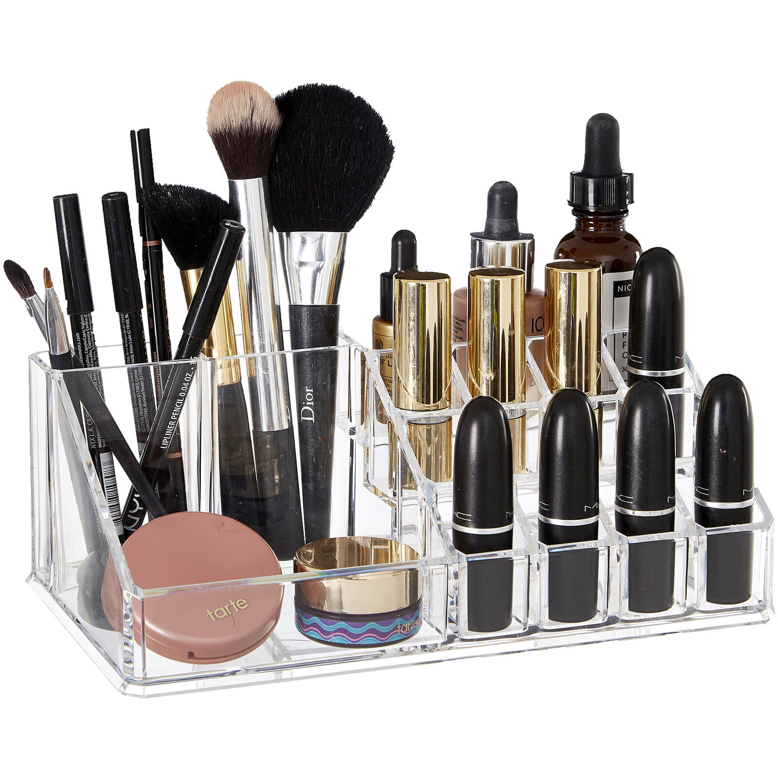 Image of Clear Cosmetics Organiser - 16 Compartment