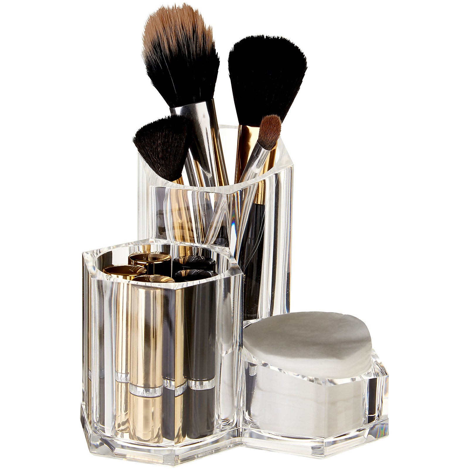 Image of Clear Cosmetics Organiser - 3 Compartment