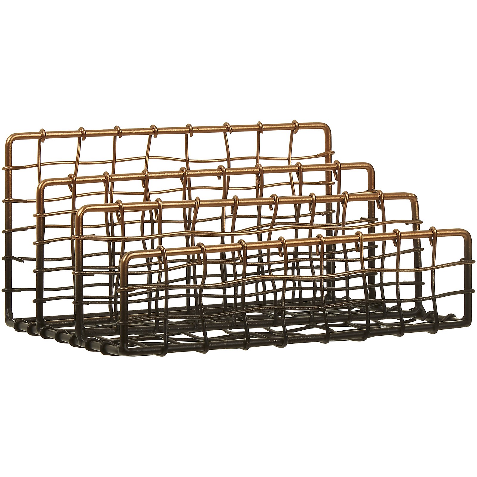 Image of Mimo Wire Letter Rack - Black/Rose Gold