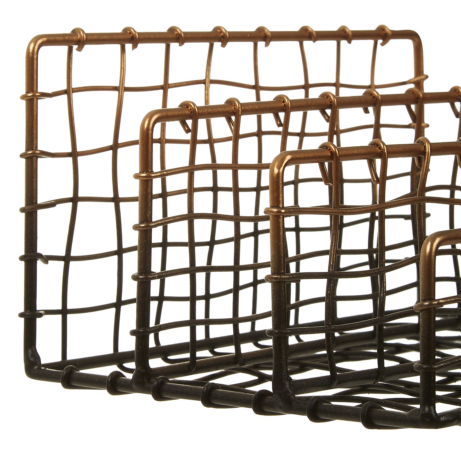 Mimo Wire Letter Rack - Black/Rose Gold