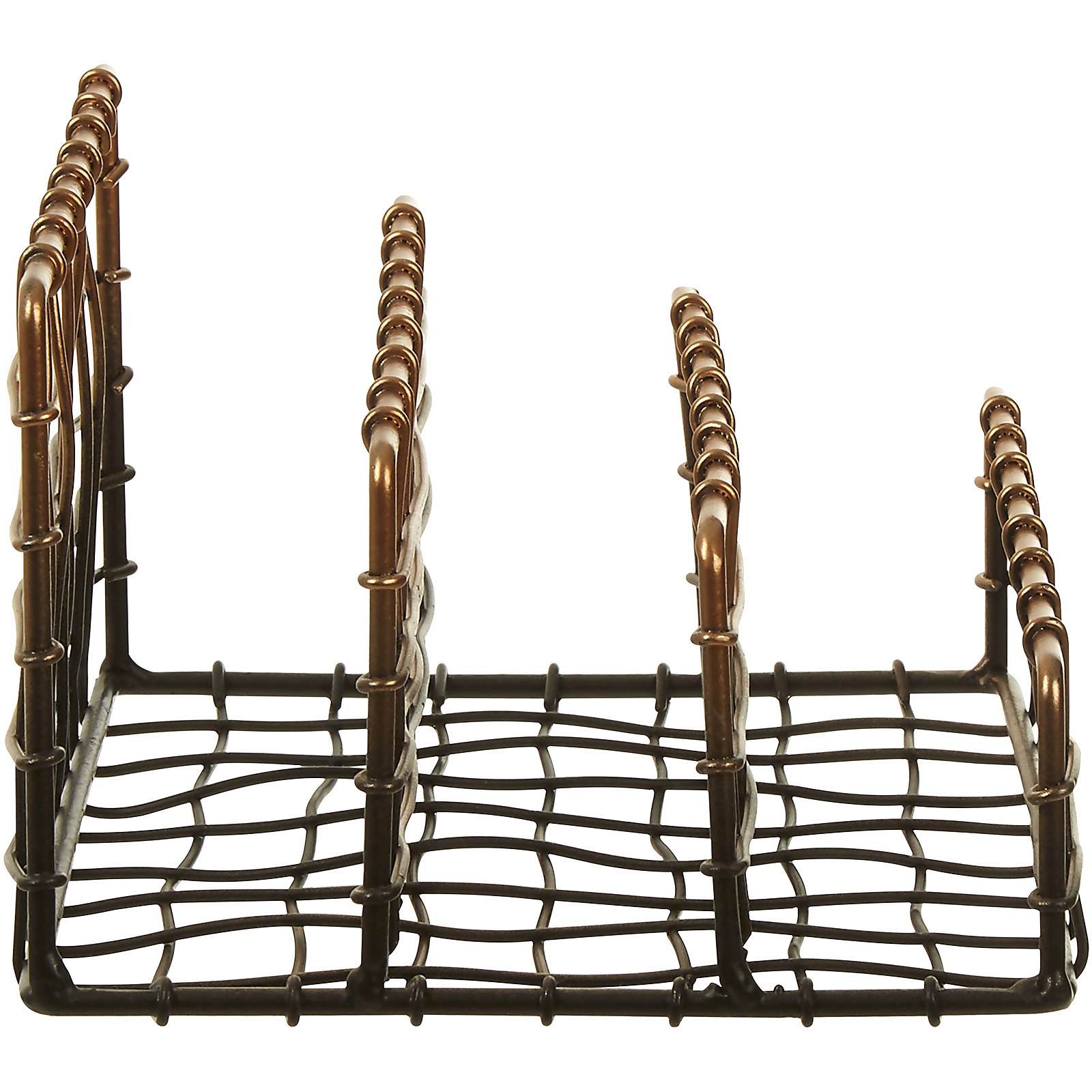 Mimo Wire Letter Rack - Black/Rose Gold