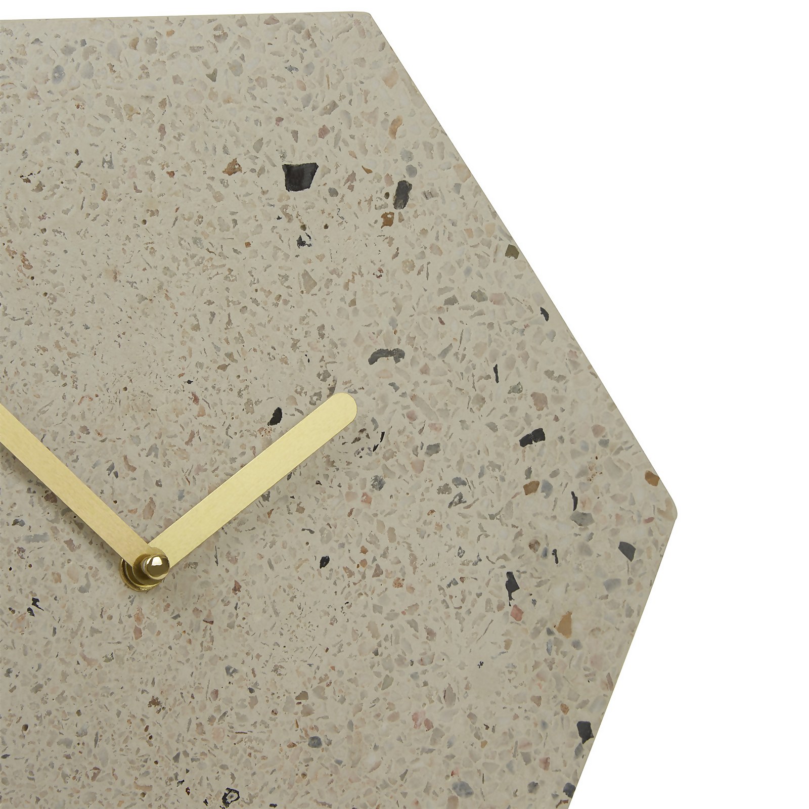 Mimo Hexagon Clock - Pink/Grey Terrazzo