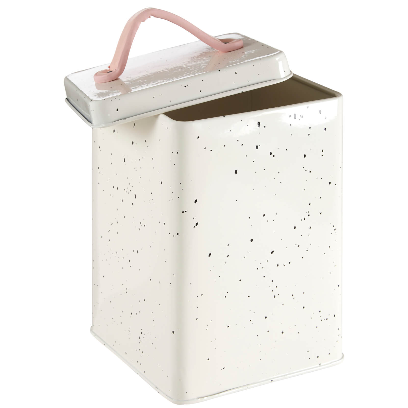 Sweet Heart Storage Canister - Chrome/Black Speckle