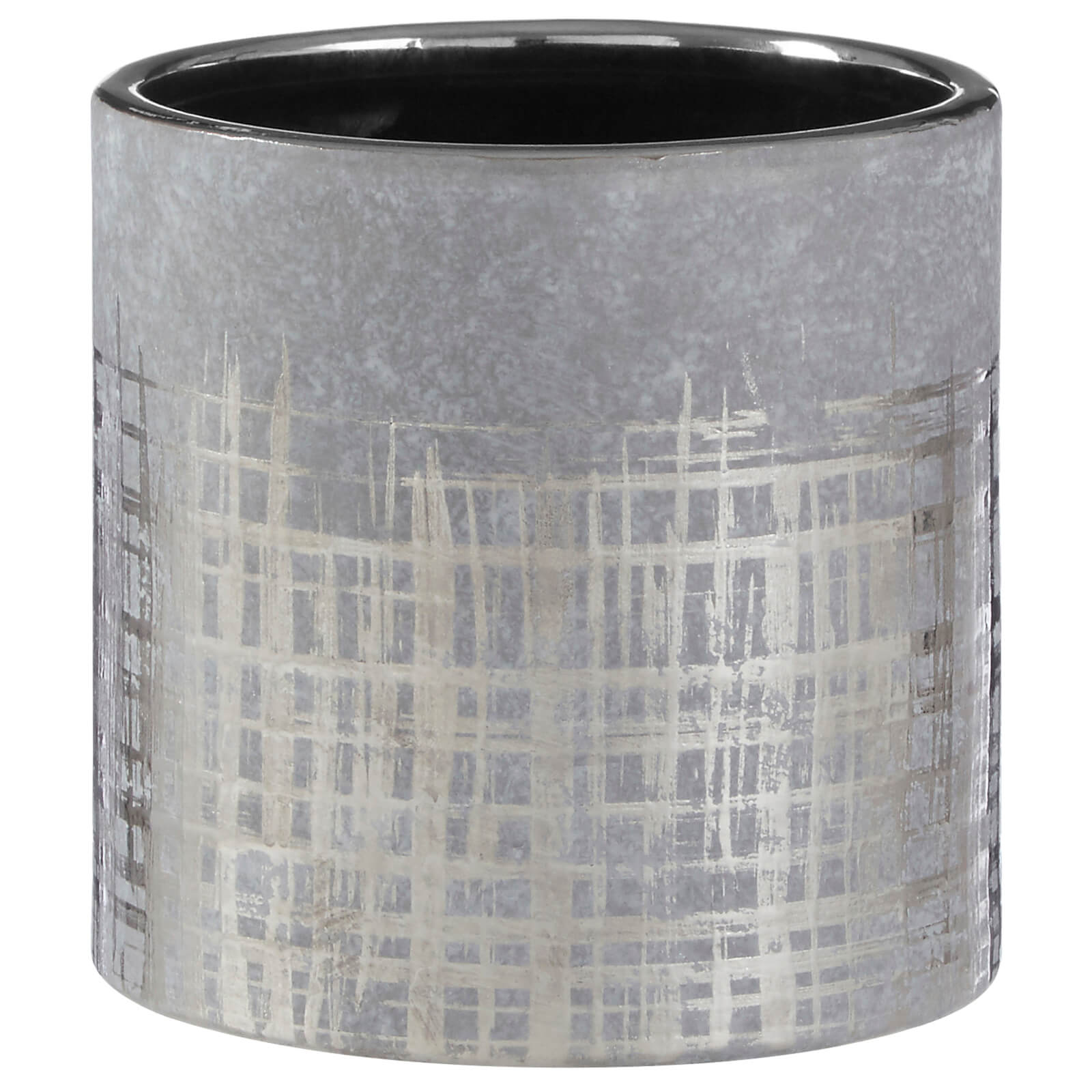 Image of Embra Ceramic Planter - Grey/Silver