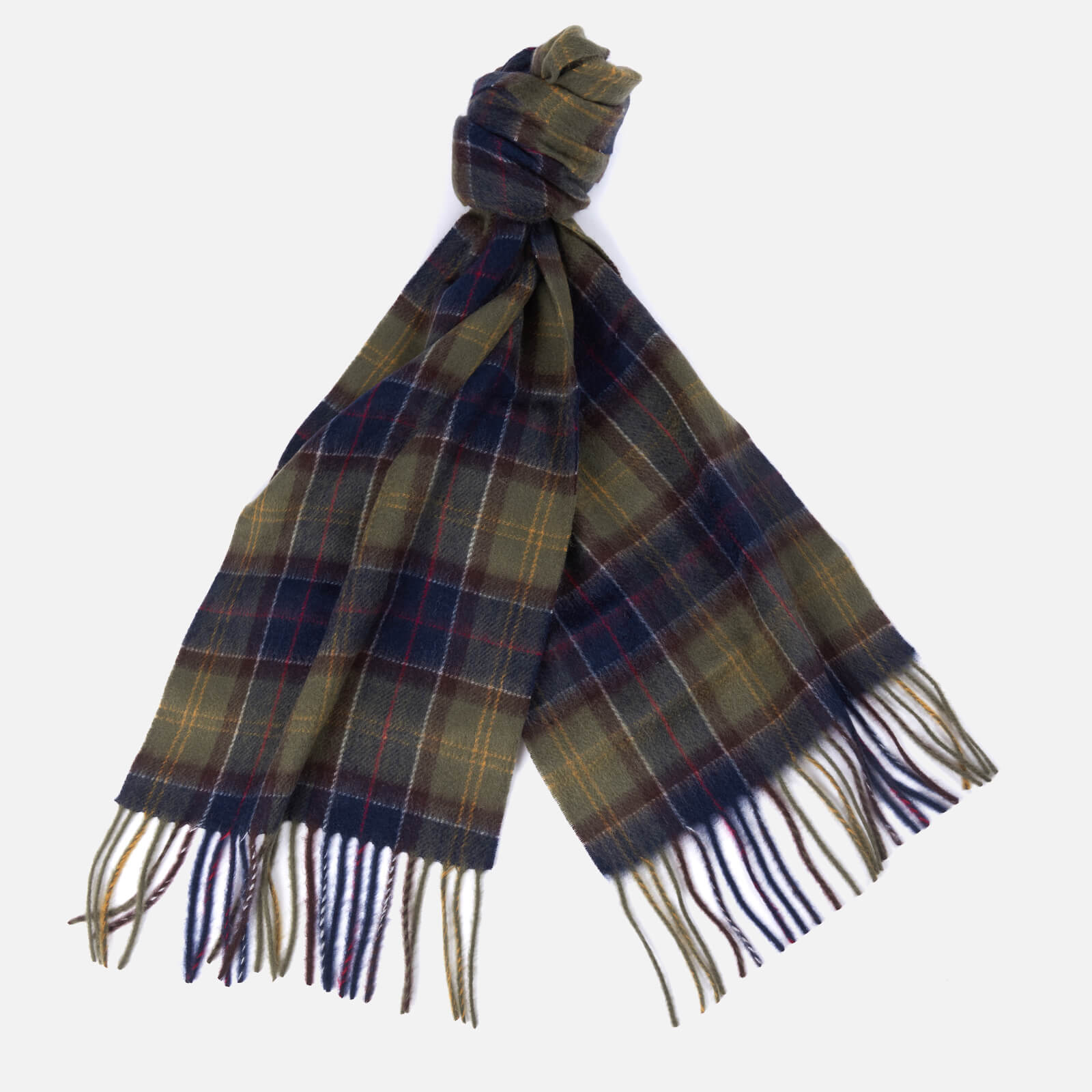 barbour heritage men's tartan scarf and gloves gift set - signature check