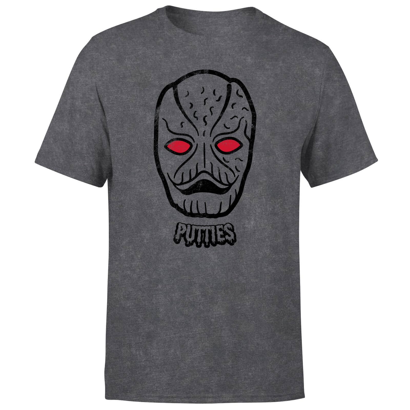 Power Rangers Putty Face Men's T-Shirt - Zwart Acid Wash - S