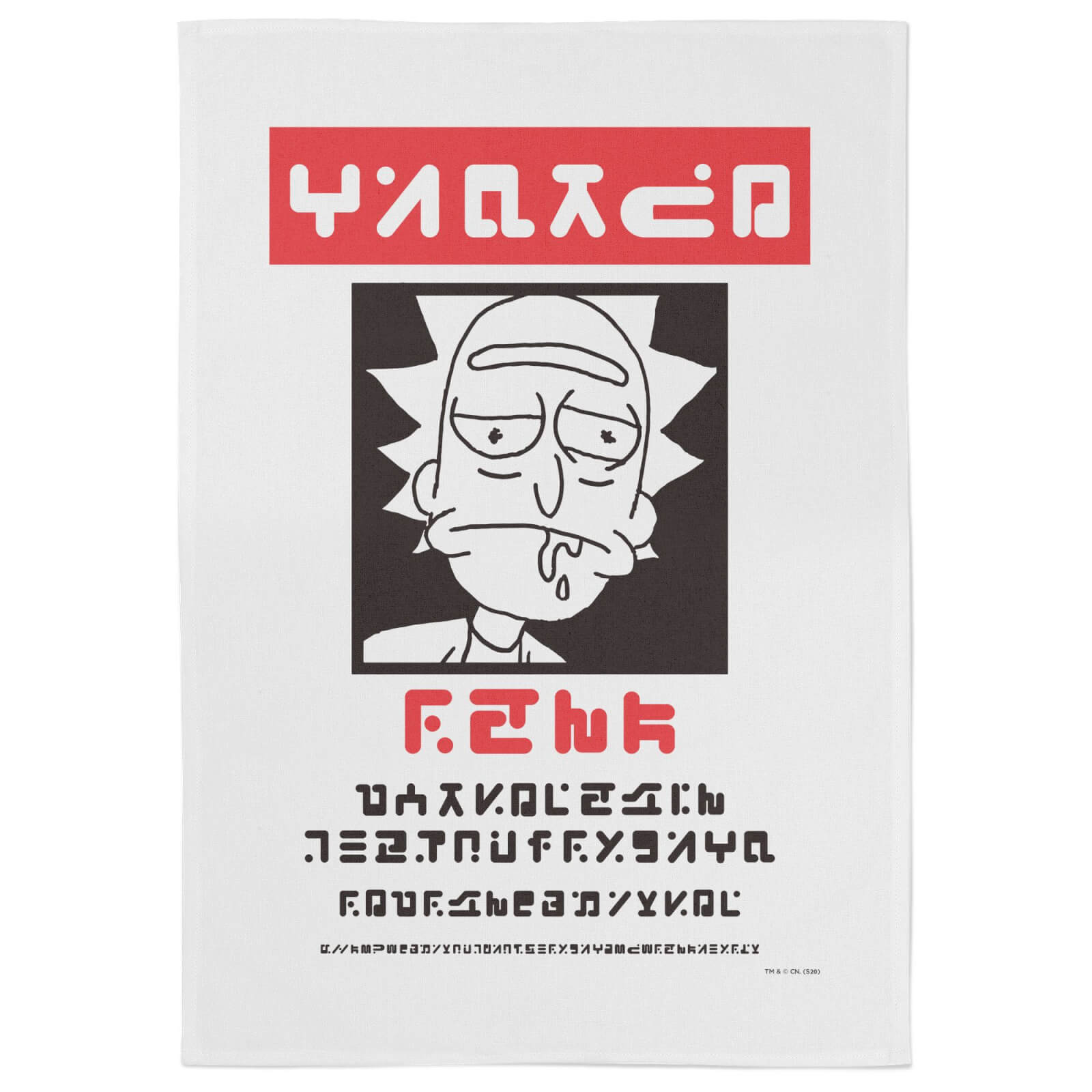 Rick And Morty Rick Wanted Tea Towel
